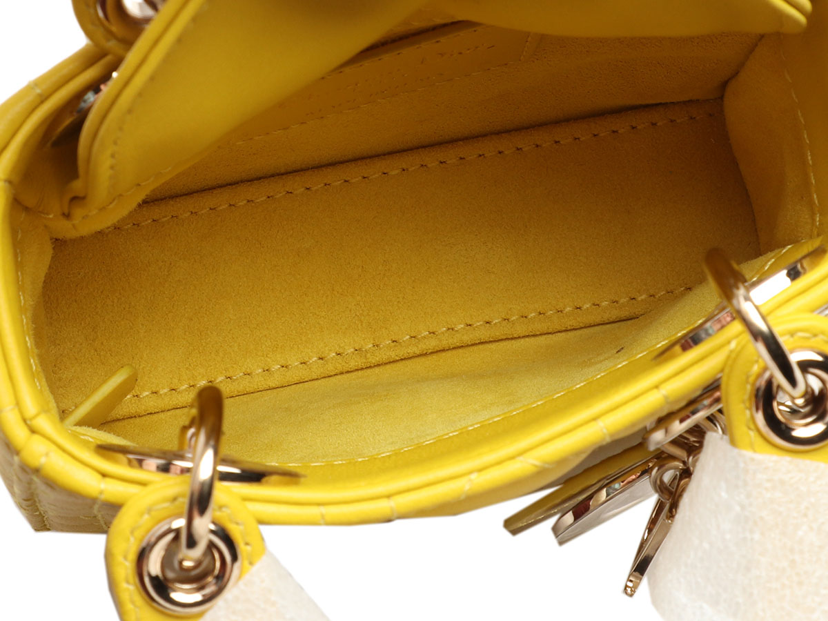 LadyDior ゴールド Dior(ディオール) LadyDiorバッグミニ ハンドバッグ ショルダー