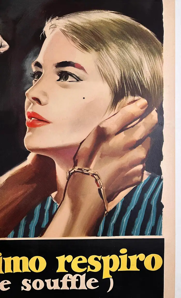 Sandro Simeoni Vintage Italian A Bout De Souffle Movie Poster