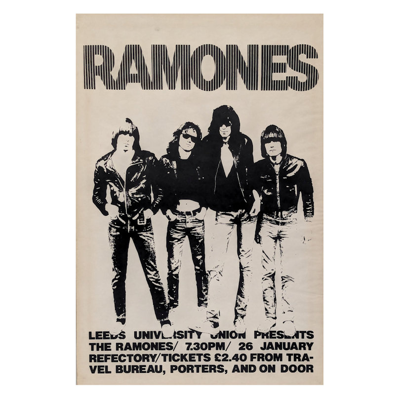 Vintage British Ramones Concert Poster Available For Immediate