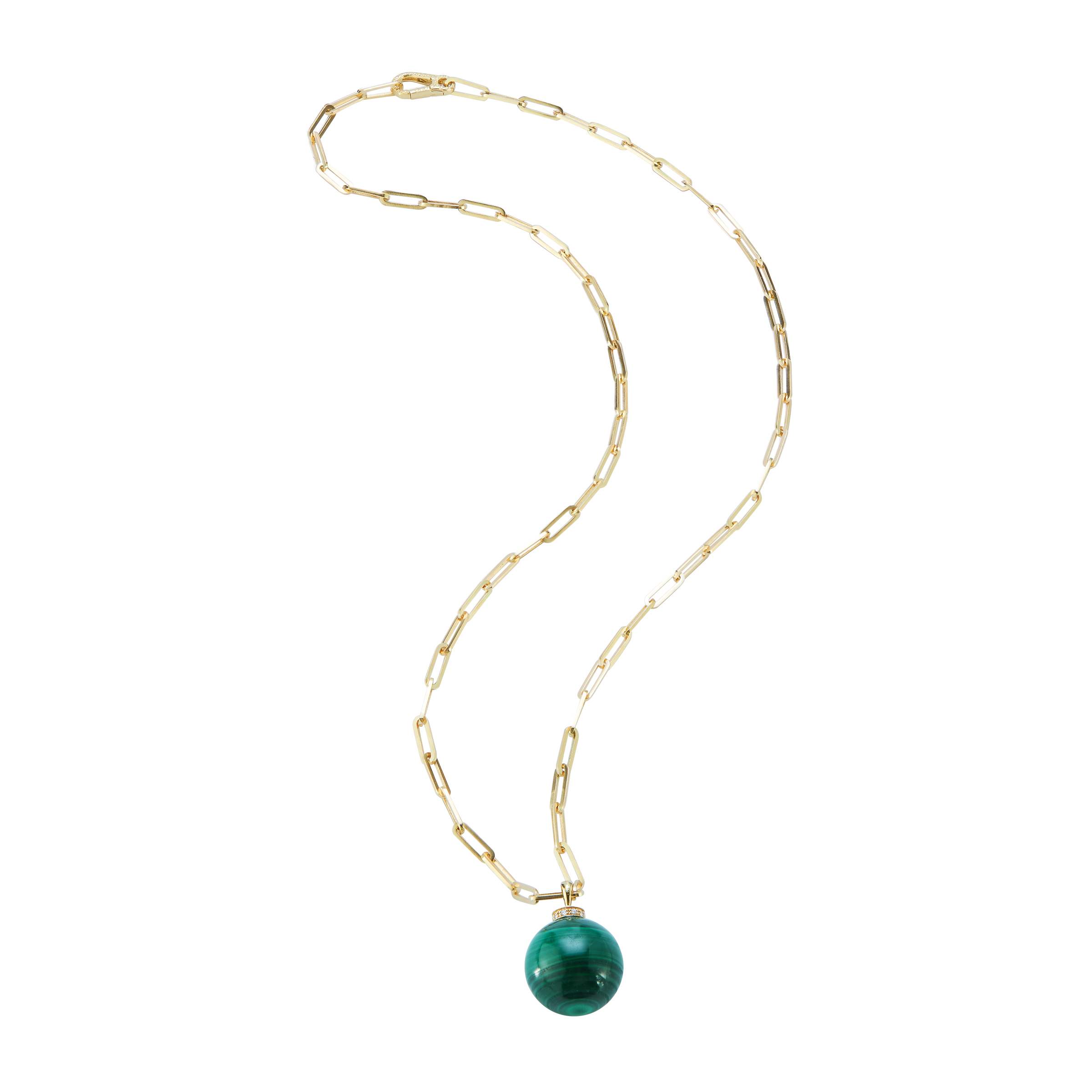 【MATEO】14-karat gold malachite ネックレス MATEO 14-karat gold malachite necklace | NET-A-PORTER