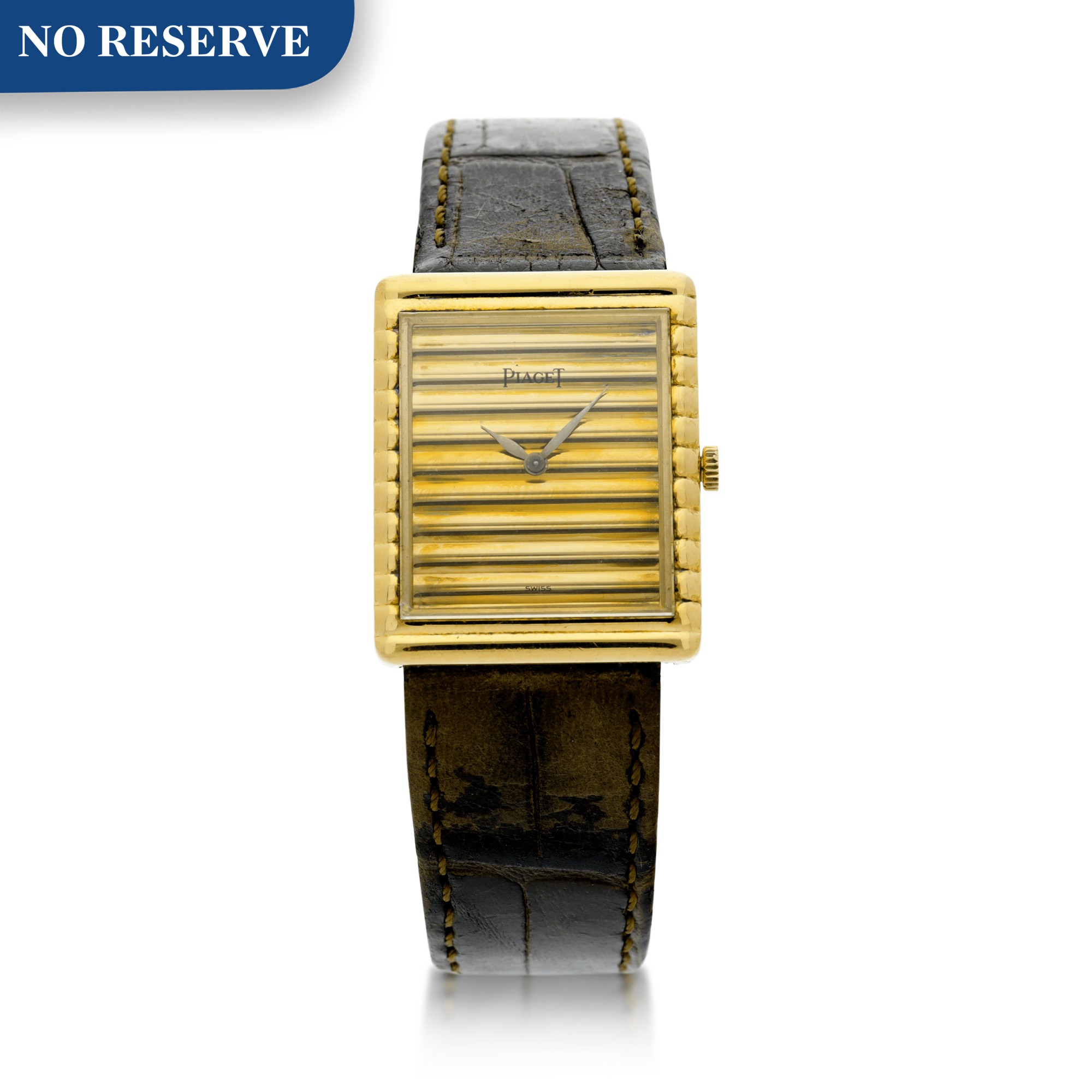 REFERENCE 91490 A YELLOW GOLD RECTANGULAR WRISTWATCH, CIRCA 1980 | Fine ...