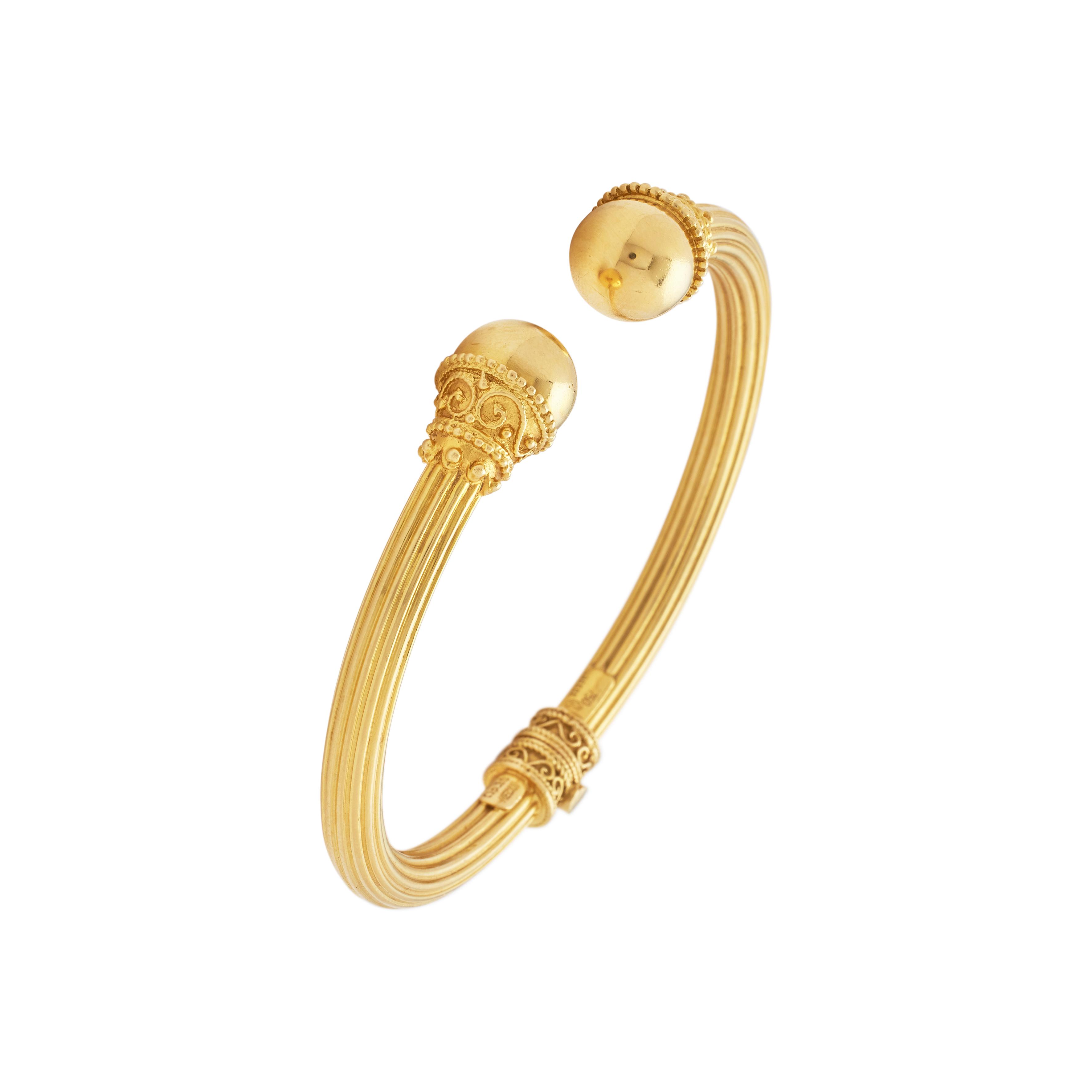 Ilias Lalaounis Gold Bangle Bracelet Available For Immediate Sale Ilias Lalaounis Gold Bangle Bracelet Available For Immediate Sale