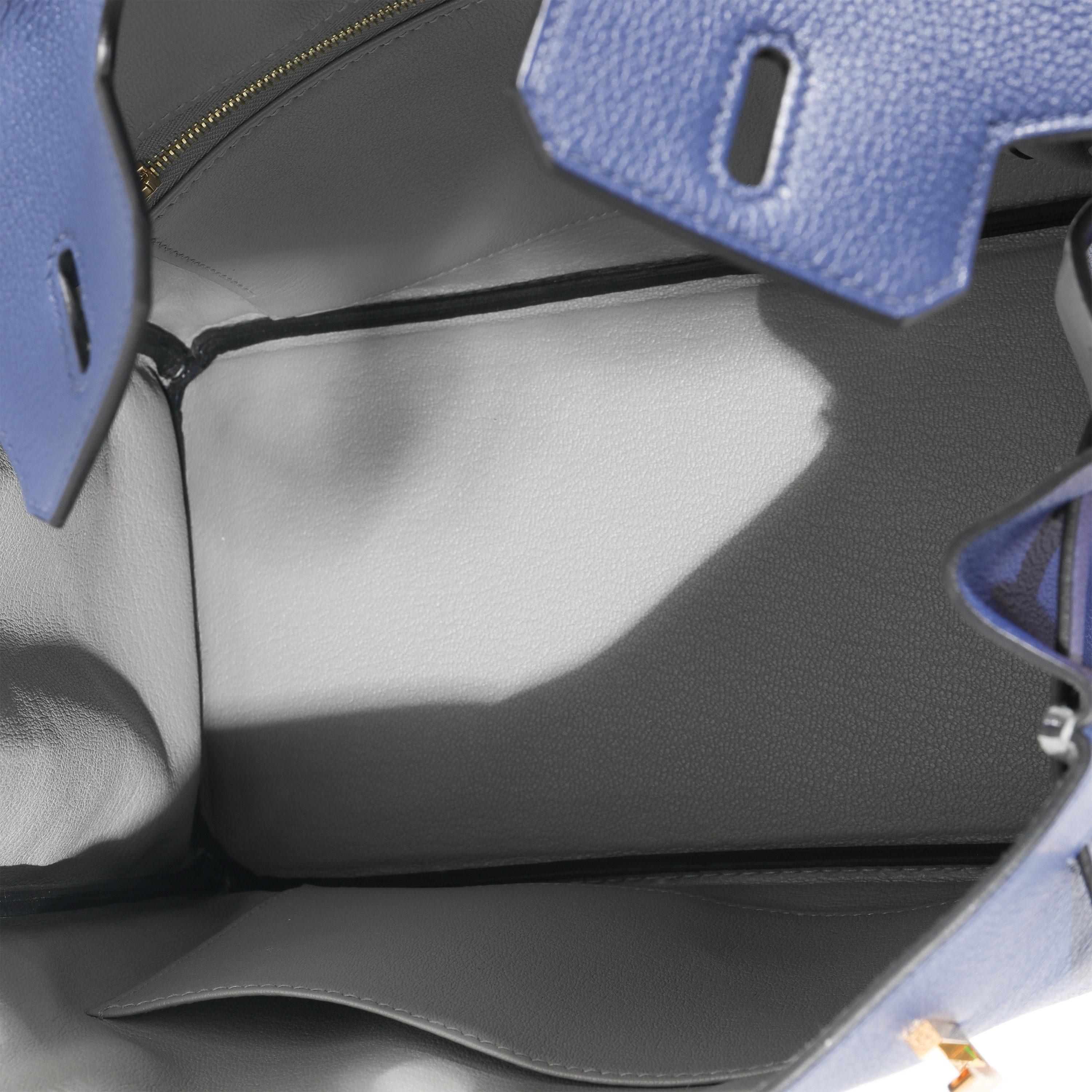 【Bleu Saphir × シルバー金具】HERMES ベアン カードホルダー Hermès Bleu Saphir And Gris Mouette Taurillon Novillo Verso