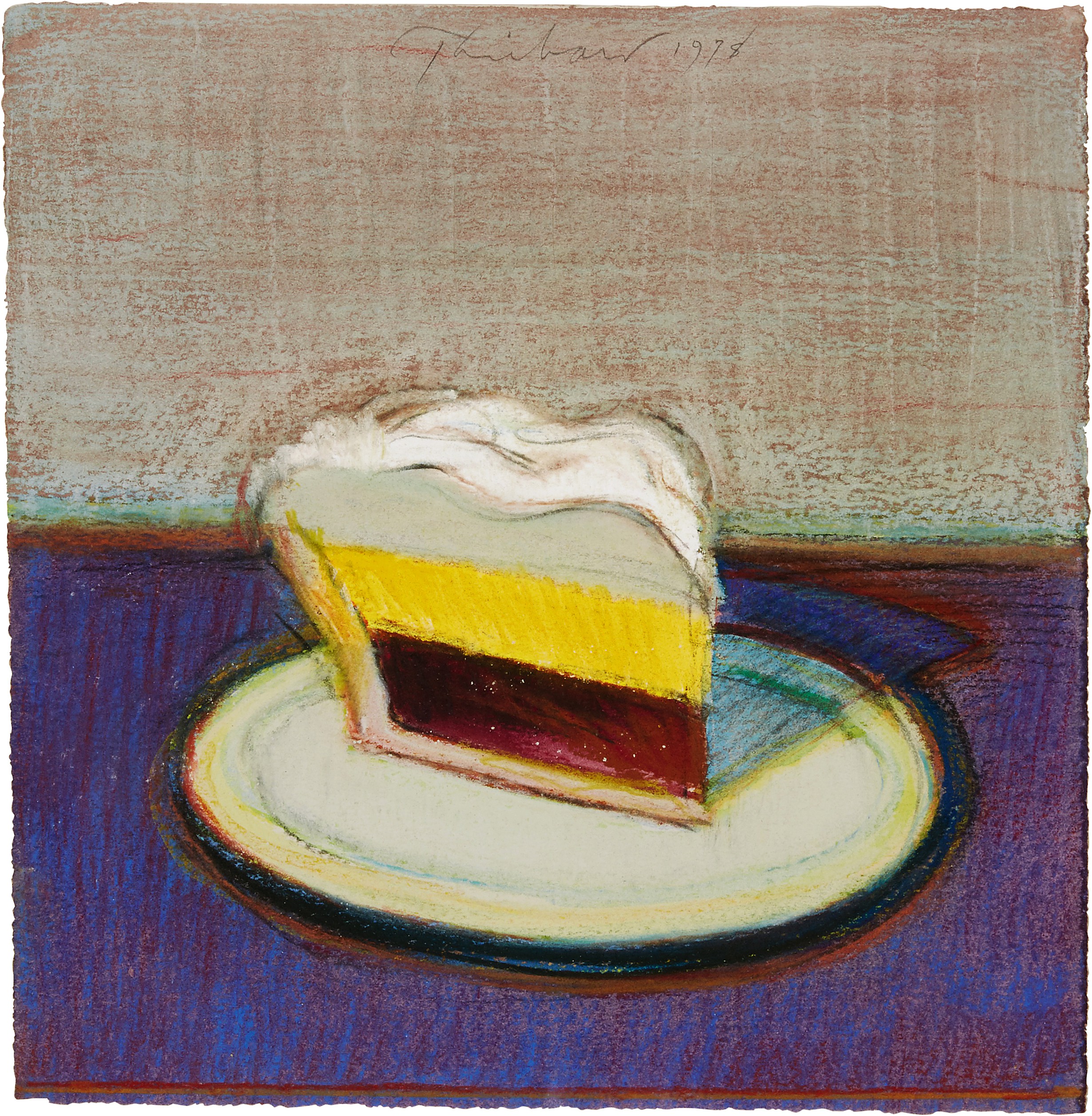 ウェイン・ティーボー　Wayne Thiebaud 「パイカウンター」 Wayne Thiebaud Vintage Pie Slice Available For Immediate Sale At