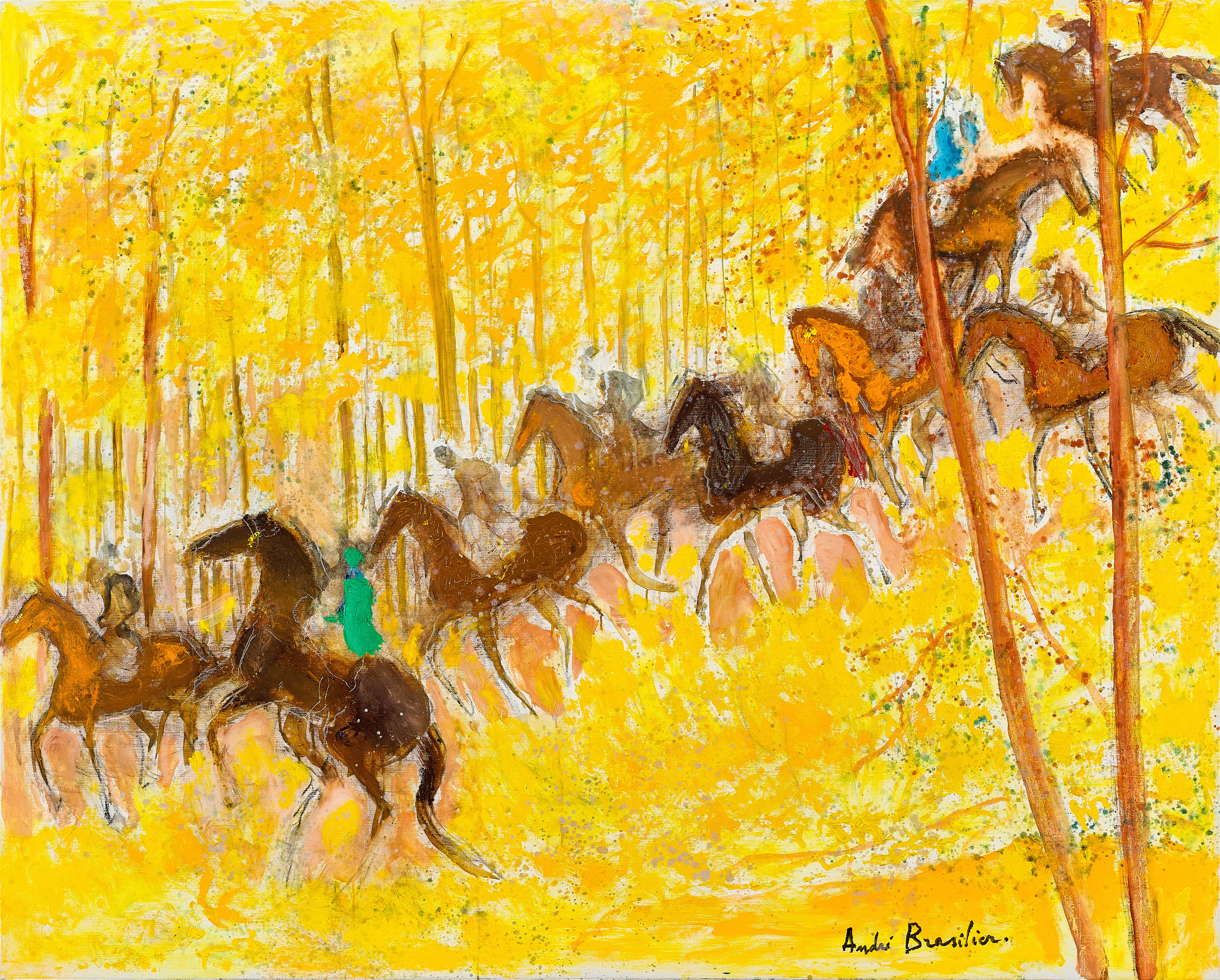 André Brasilier Sous-bois D'automne Available For Immediate Sale