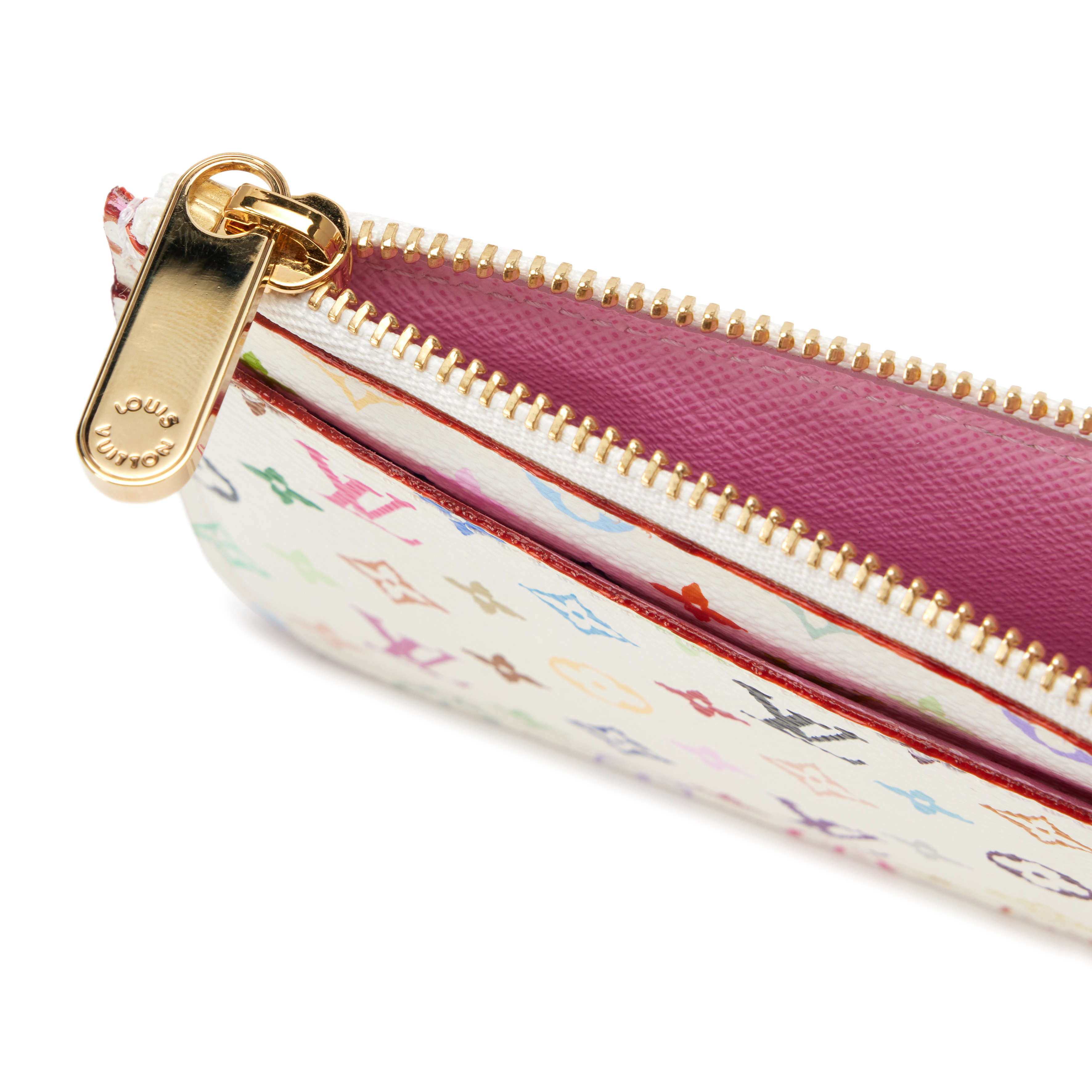 Louis Vuitton Pochette Cles キーポーチ Louis Vuitton White Multicolor Monogram Cles Key Pouch – DAC