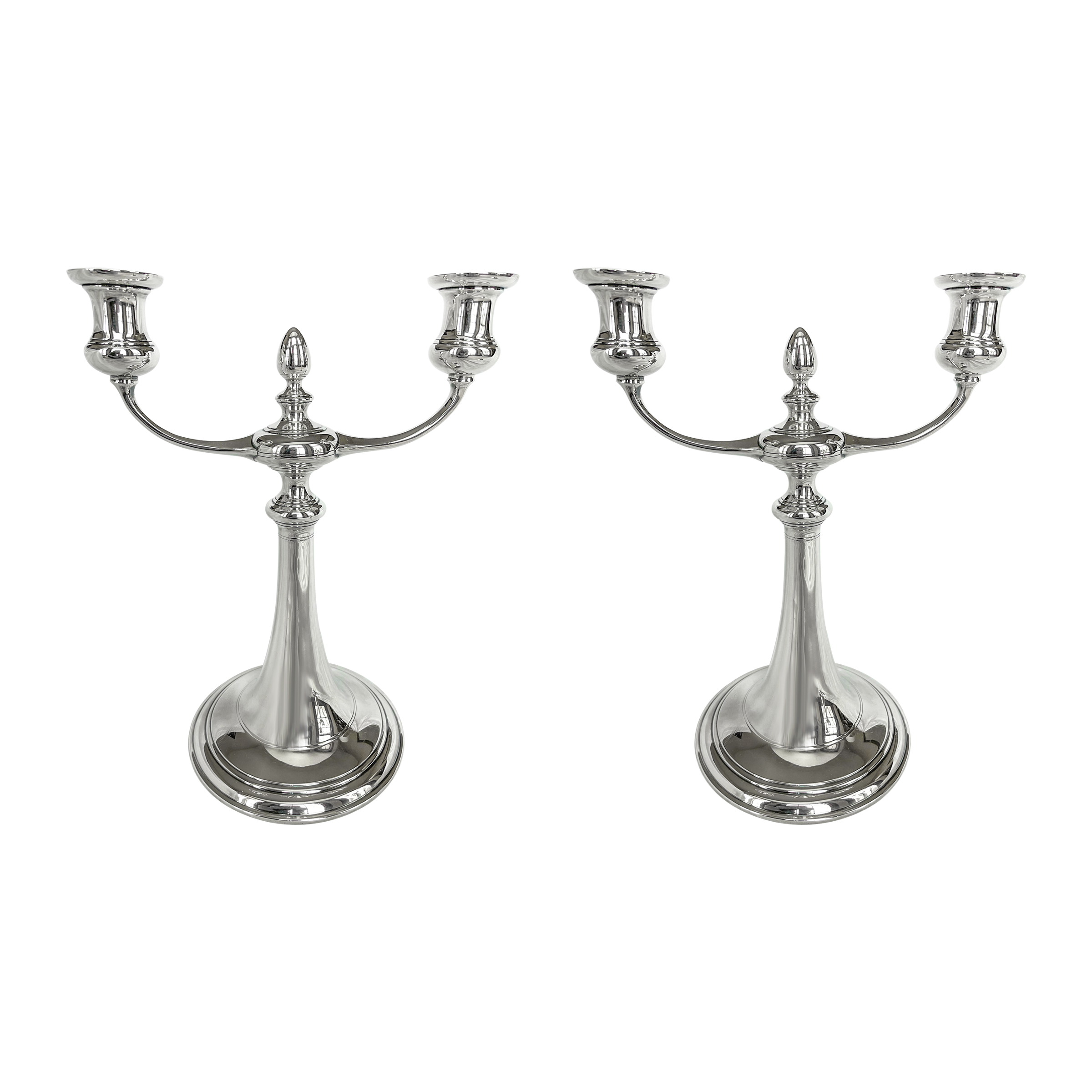Tiffany & Co. Vintage American Silver TwoLight Candelabras Available