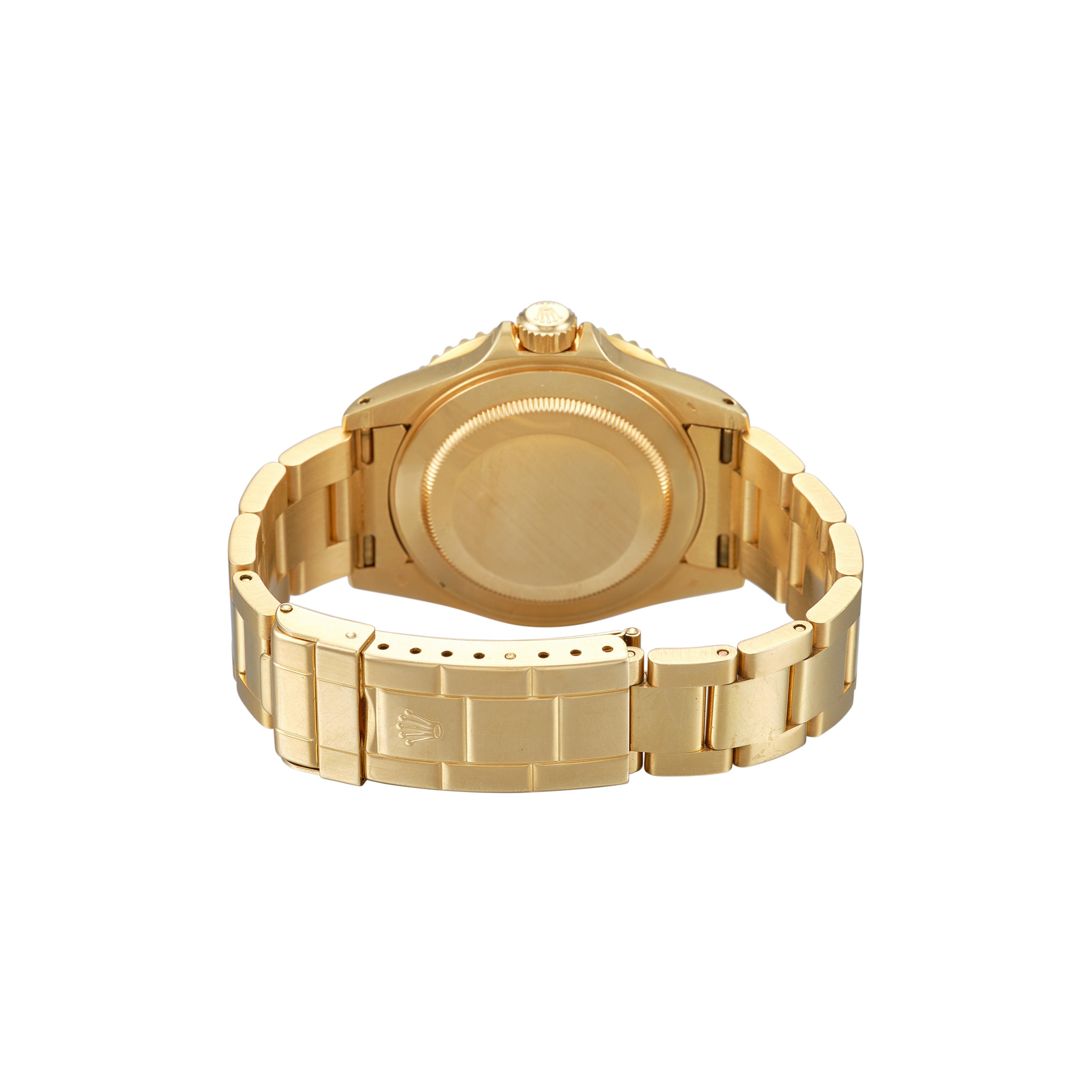 Rolex Submariner (Reference 16618). A Yellow Gold, Diamond And