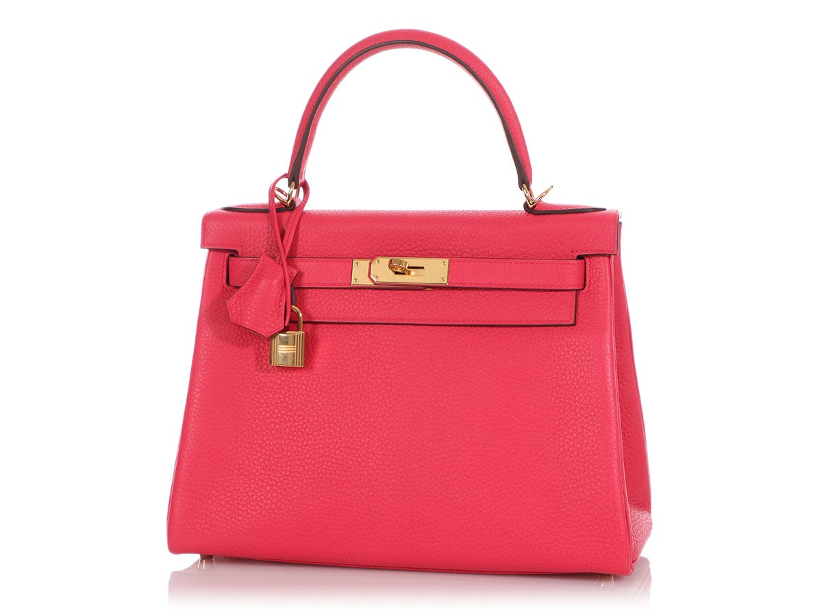Hermès Rose Extreme Clemence Retourne Kelly 28 Gold Hardware, 2019 - Main Image