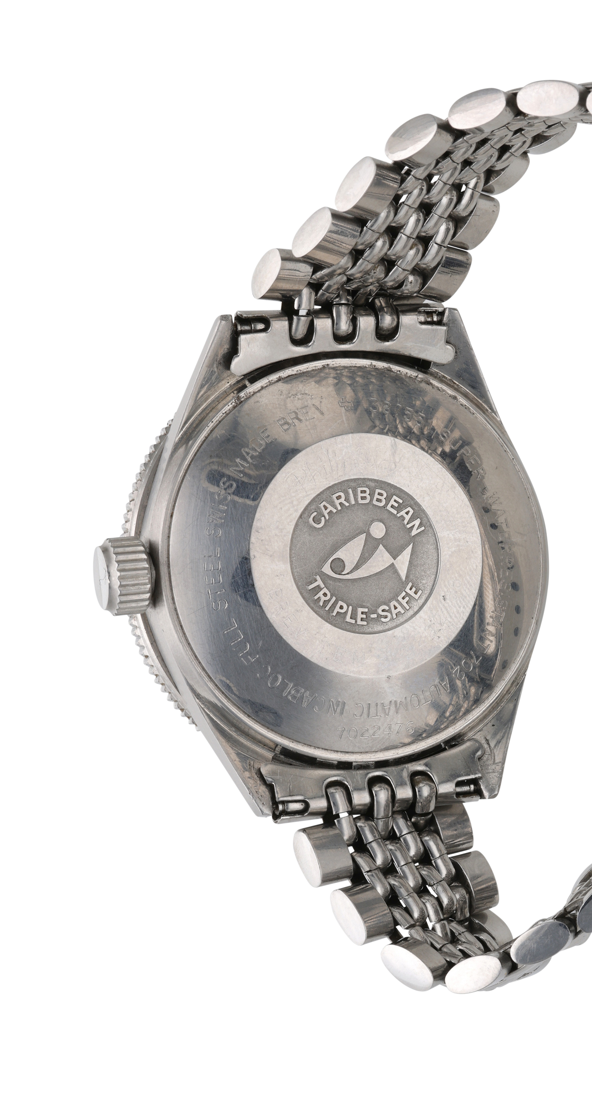 Philip Watch Vintage Caribbean Triple Safe, A Stainless Steel 