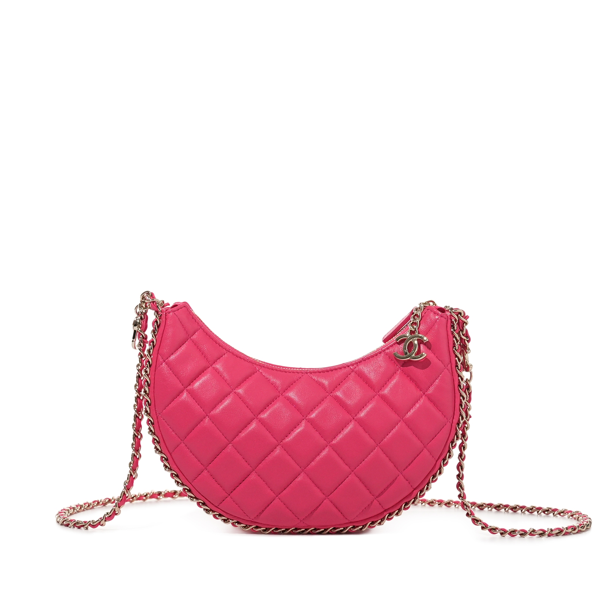 ★TOUT Y EST★ Women's Daily Hobo Bag Pink QP122WBG23 QP122W Chanel Pink Quilted Lambskin Hobo Bag Pale Gold Hardware