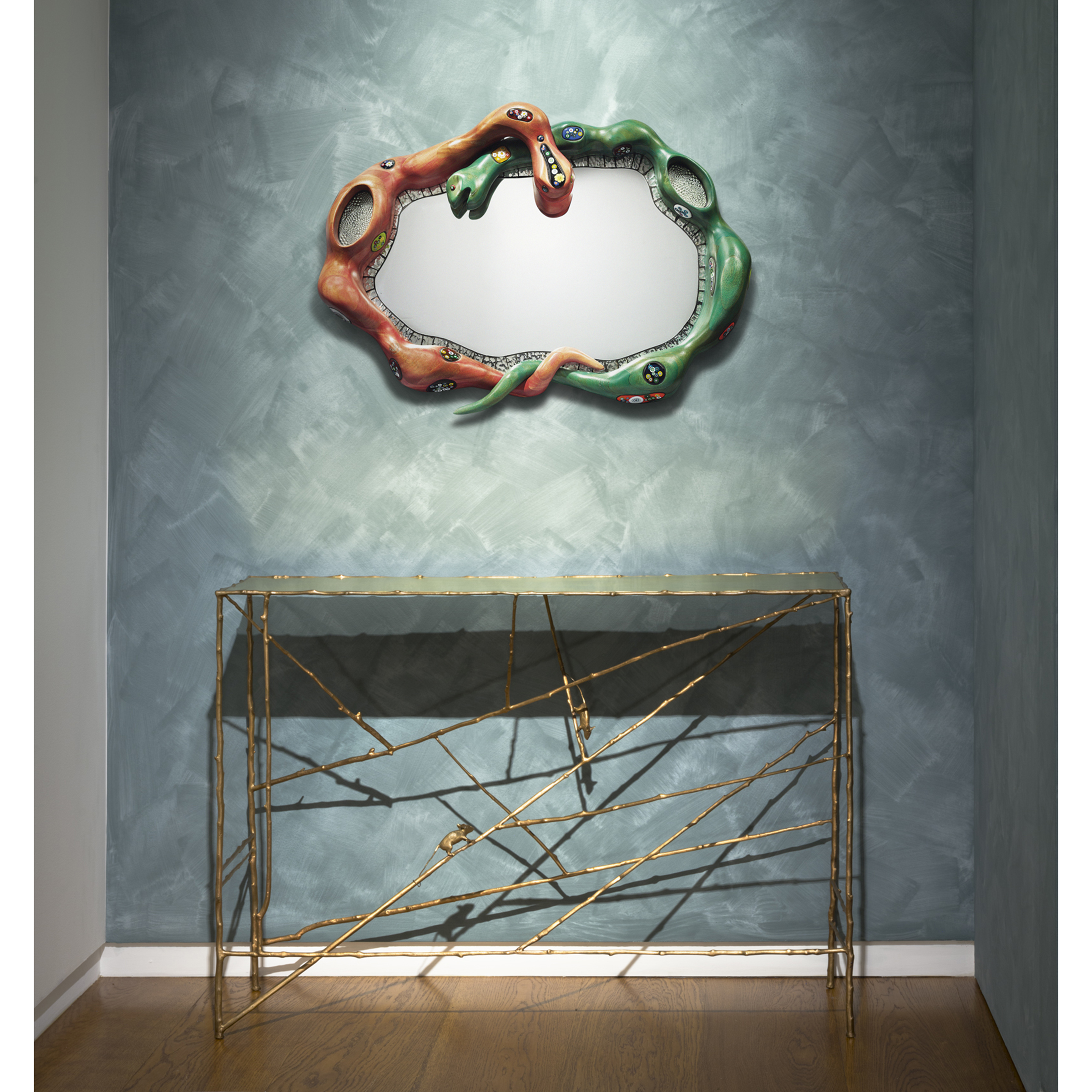 Niki De Saint-Phalle Vintage Snake Mirror Available For Immediate