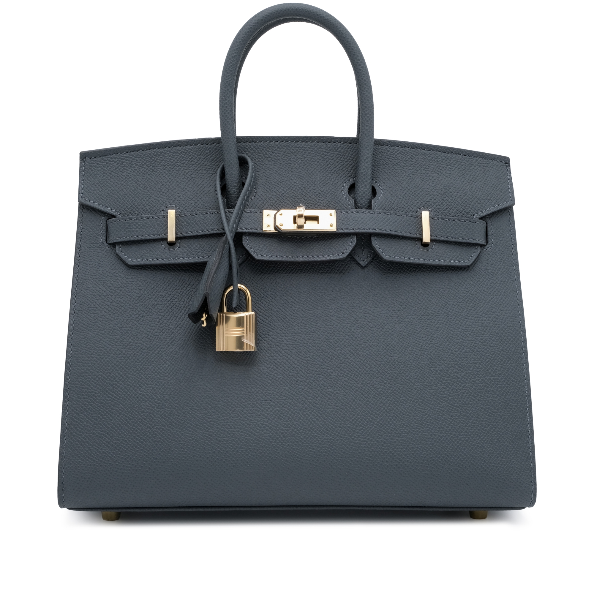 Hermès Gris Misty Epsom Birkin 25 Sellier Permabrass Hardware
