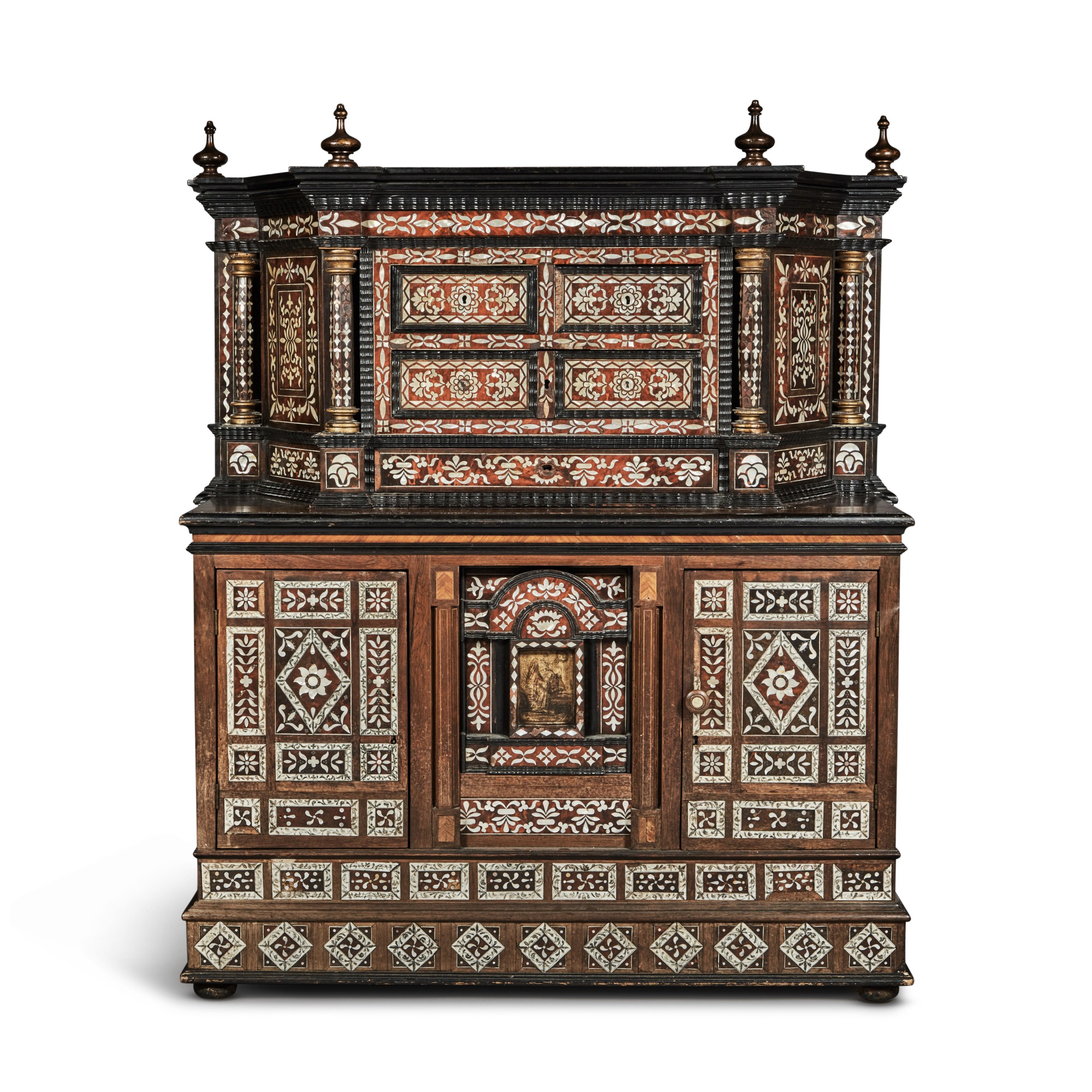 A Spanish Colonial Mueble Enconchado Inlaid with MotherofPearl and