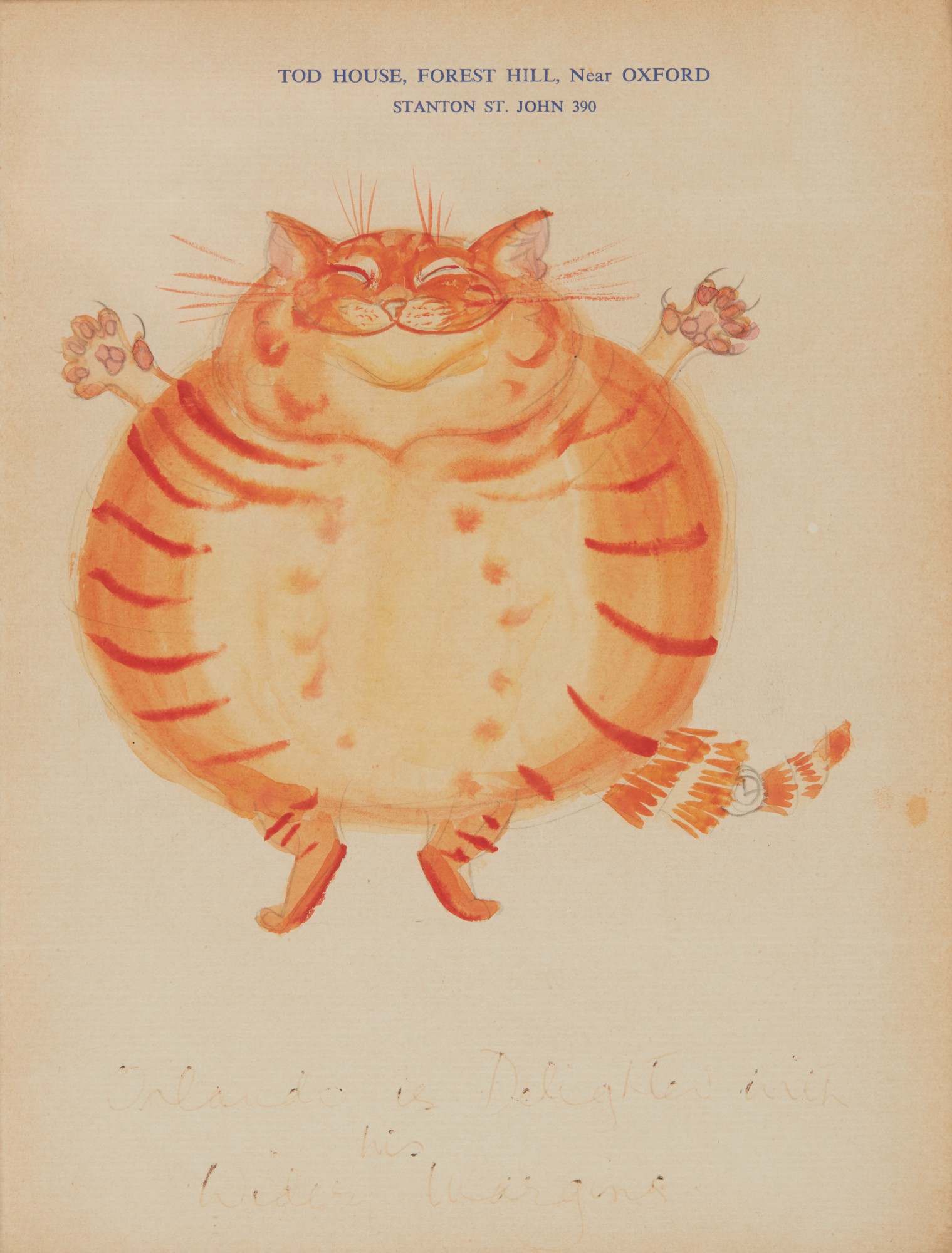 HALE Two illustrations of Orlando the Marmalade Cat, [c. 1971