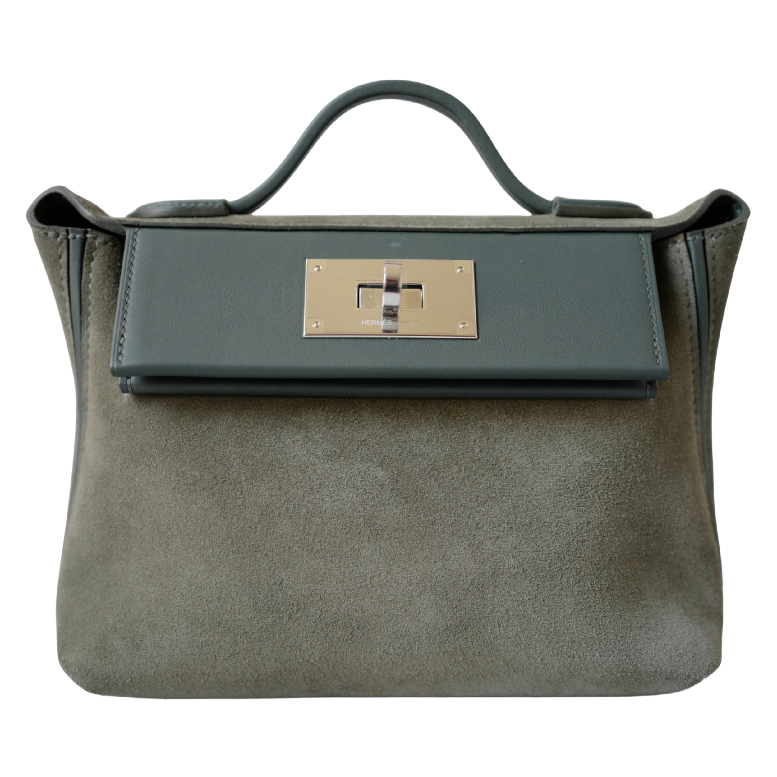 Hermès Vert Mangrove Swift And Sable Gris Grizzly 24/24 21