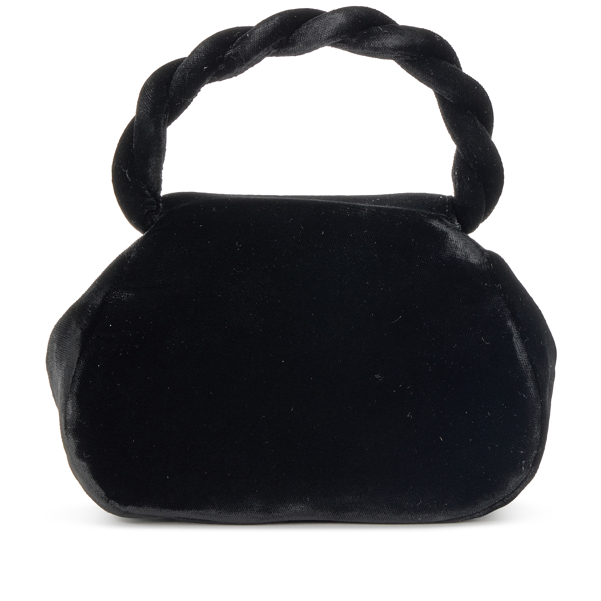 Chanel Vintage Black Velvet Twisted Top Handle Evening Bag Gold
