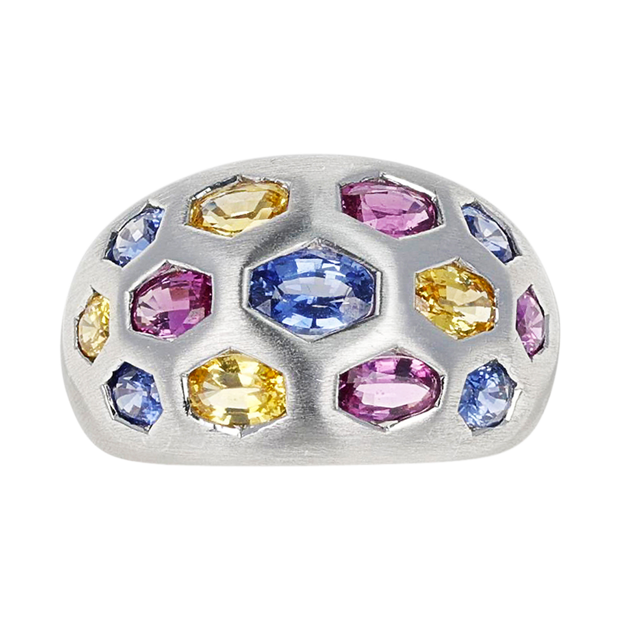 White Gold And Multi Colored Sapphire Ring Sotheby s