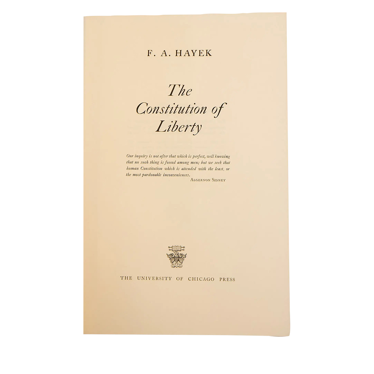 Friedrich August Von Hayek Vintage The Constitution Of Liberty