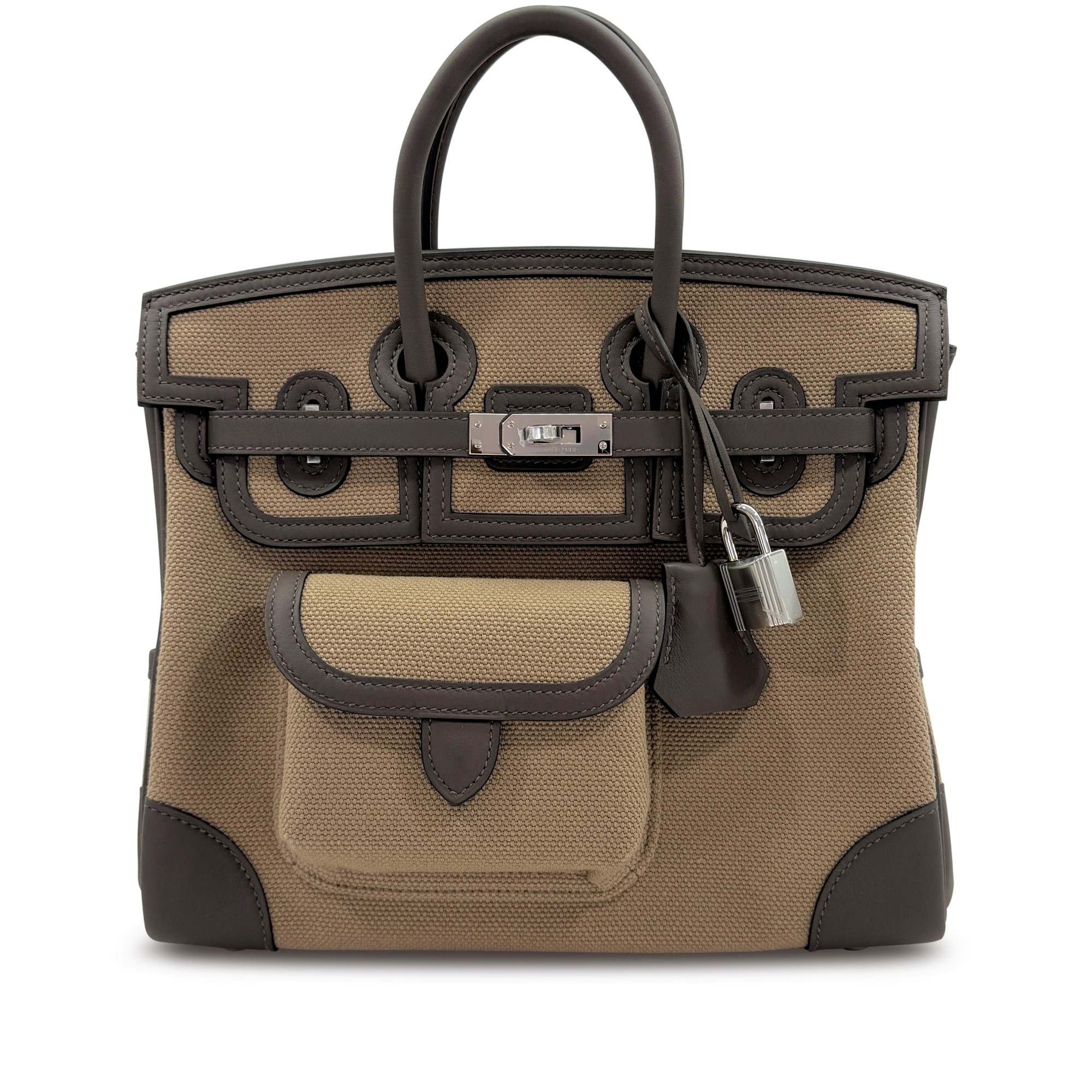 Hermès Limited Edition Mousse Goeland Toile And Ecorce Swift Cargo
