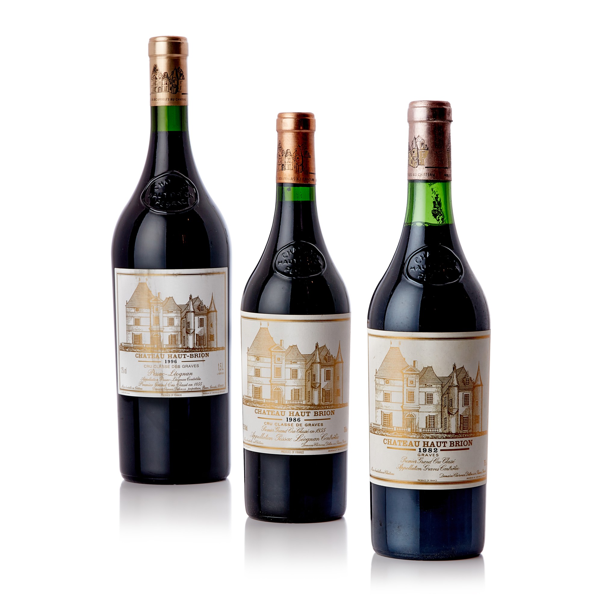 Estampe En Bois D'origine – Vin Blanc Château Haut-Brion 1982 – Extrêmement Rare