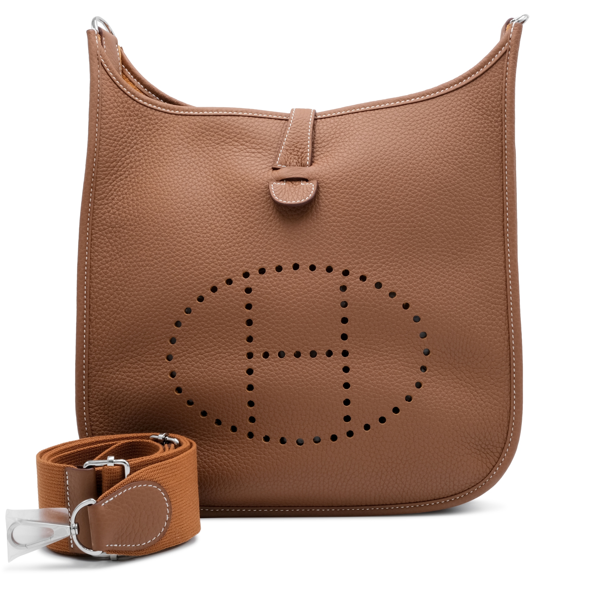 HERMES ◆Evelyne III 29 Etoupe X Gold◆ Hermès Etoupe Clemence Evelyne III PM 29 Gold Hardware, 2018