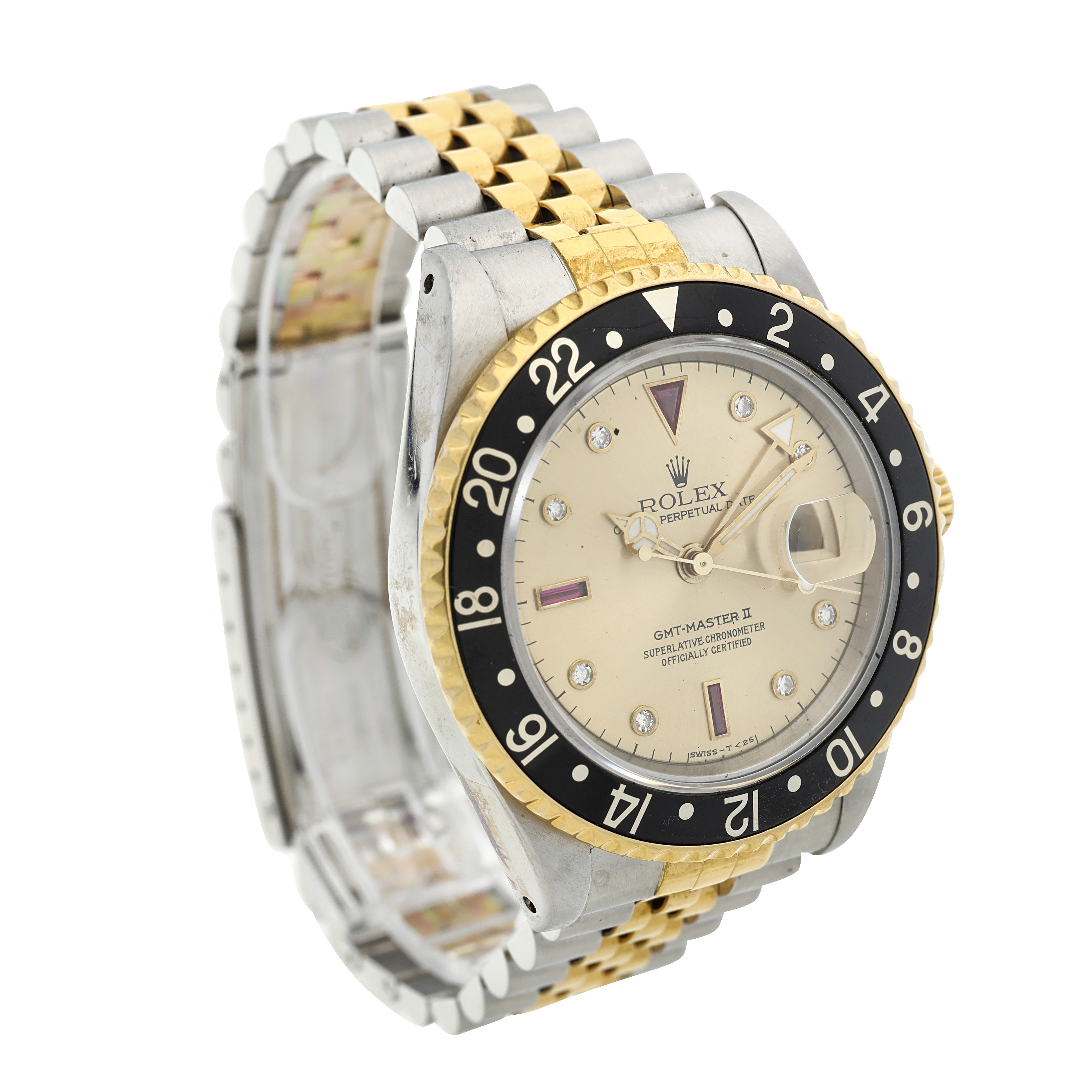 Rolex Vintage GMT-Master II Serti Reference 16713, A Stainless
