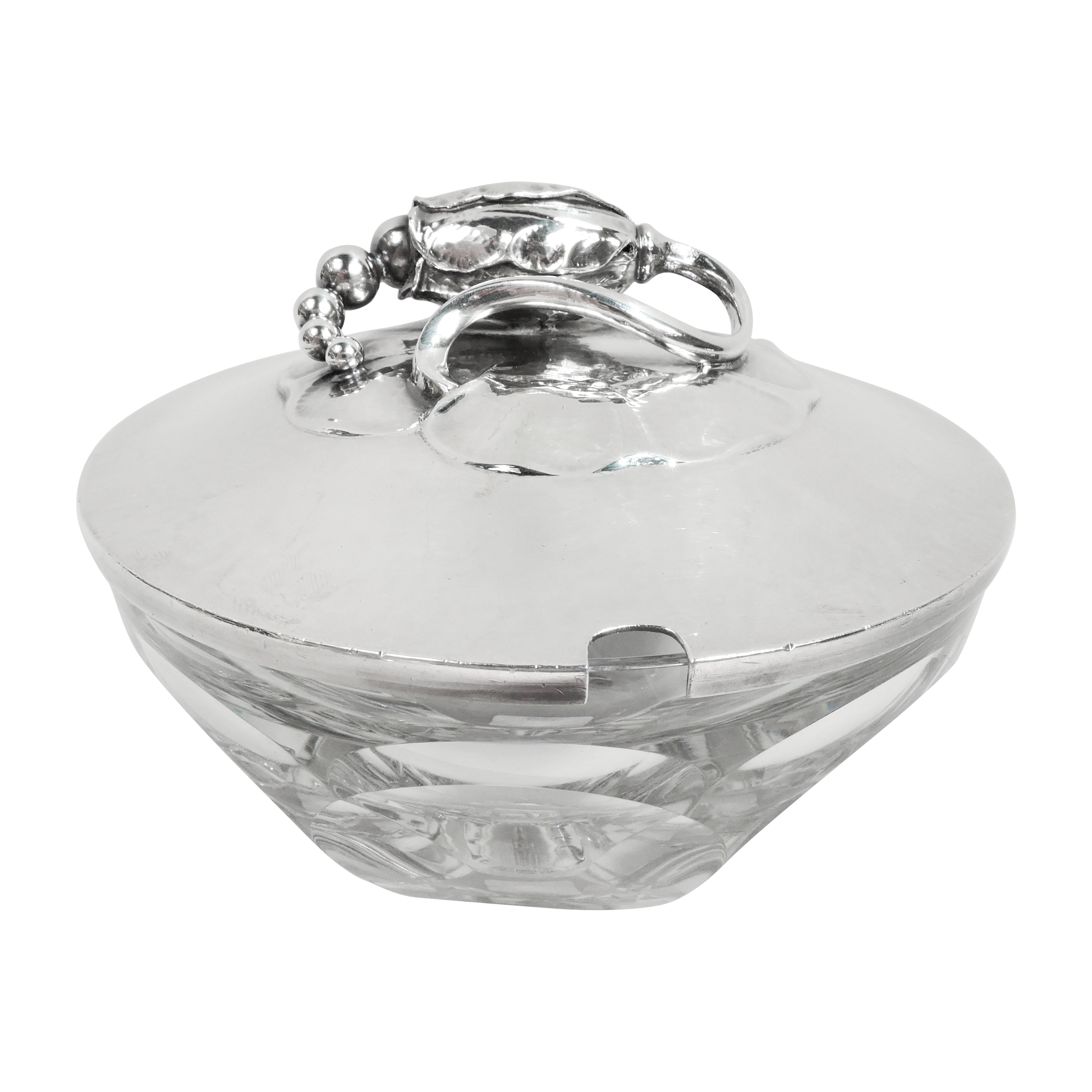Georg Jensen, Baccarat Vintage Danish Silver And Crystal Jelly