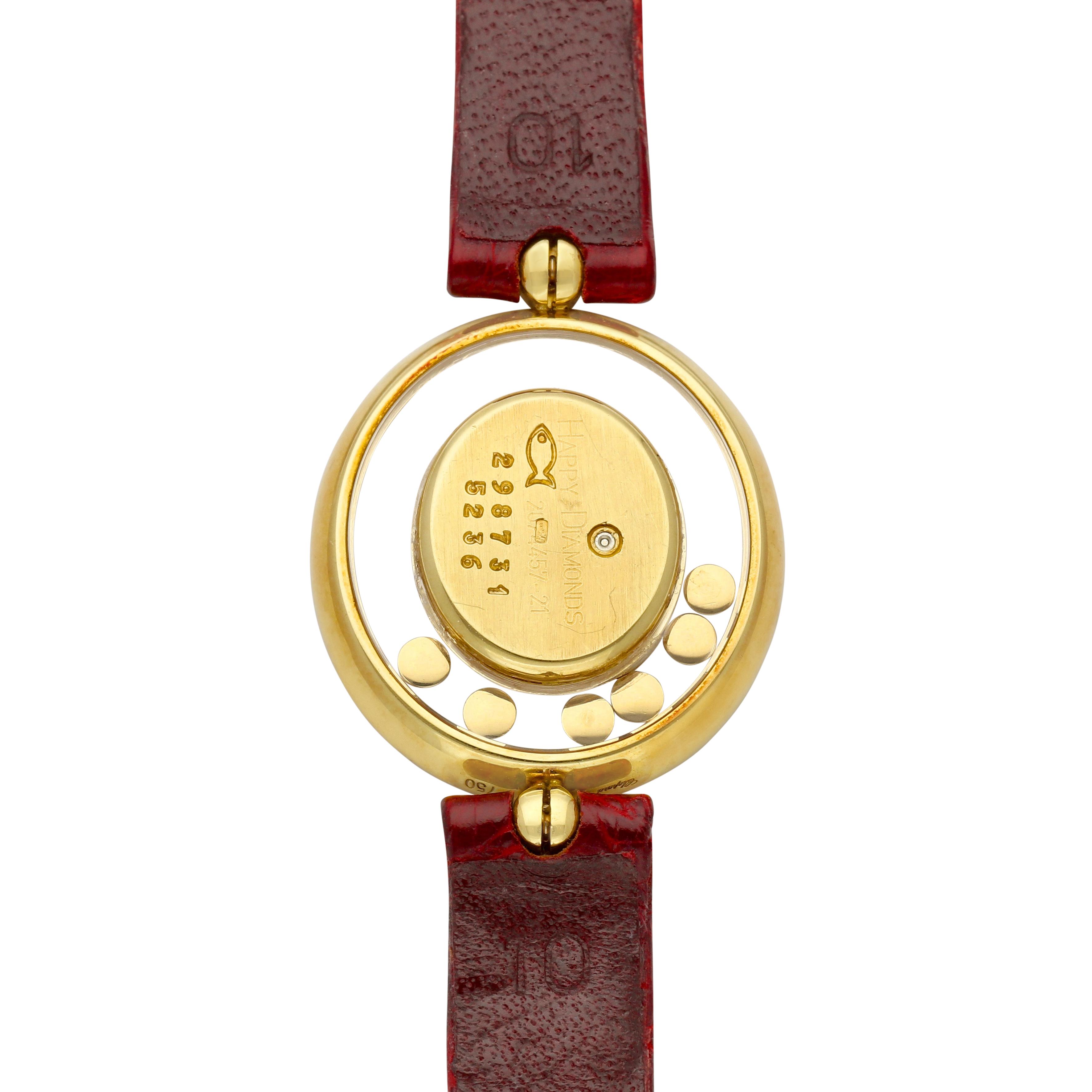 Chopard Happy Diamond (Reference 20/4457-21). A 24mm Yellow Gold