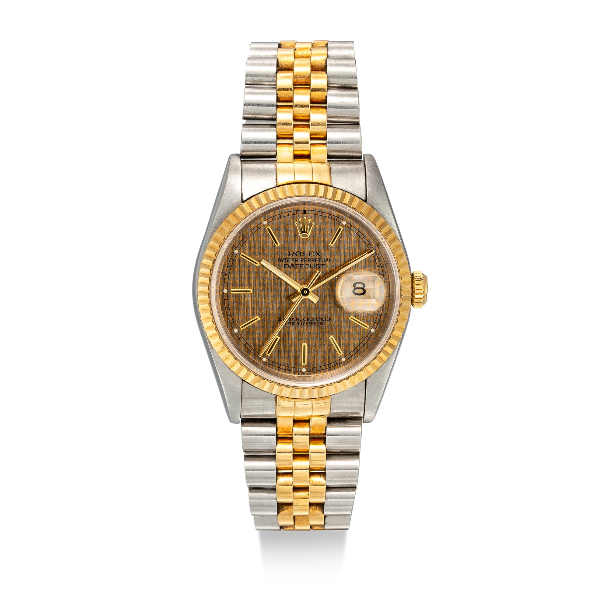 ROLEX DATEJUST, REFERENCE 16233 A YELLOW GOLD AND STAINLESS STEEL