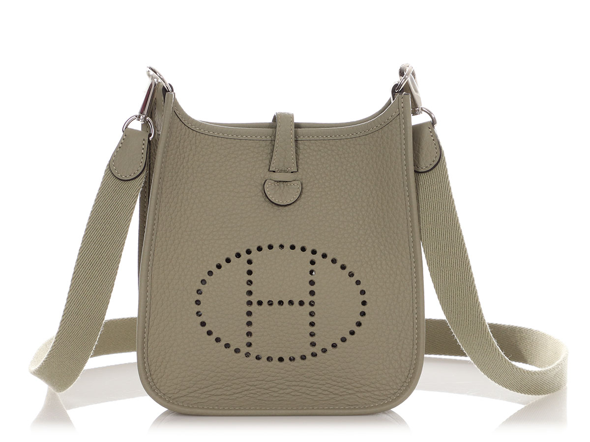 Hermès Sage Green Clemence Evelyne TPM 16 Palladium Hardware, 2023
