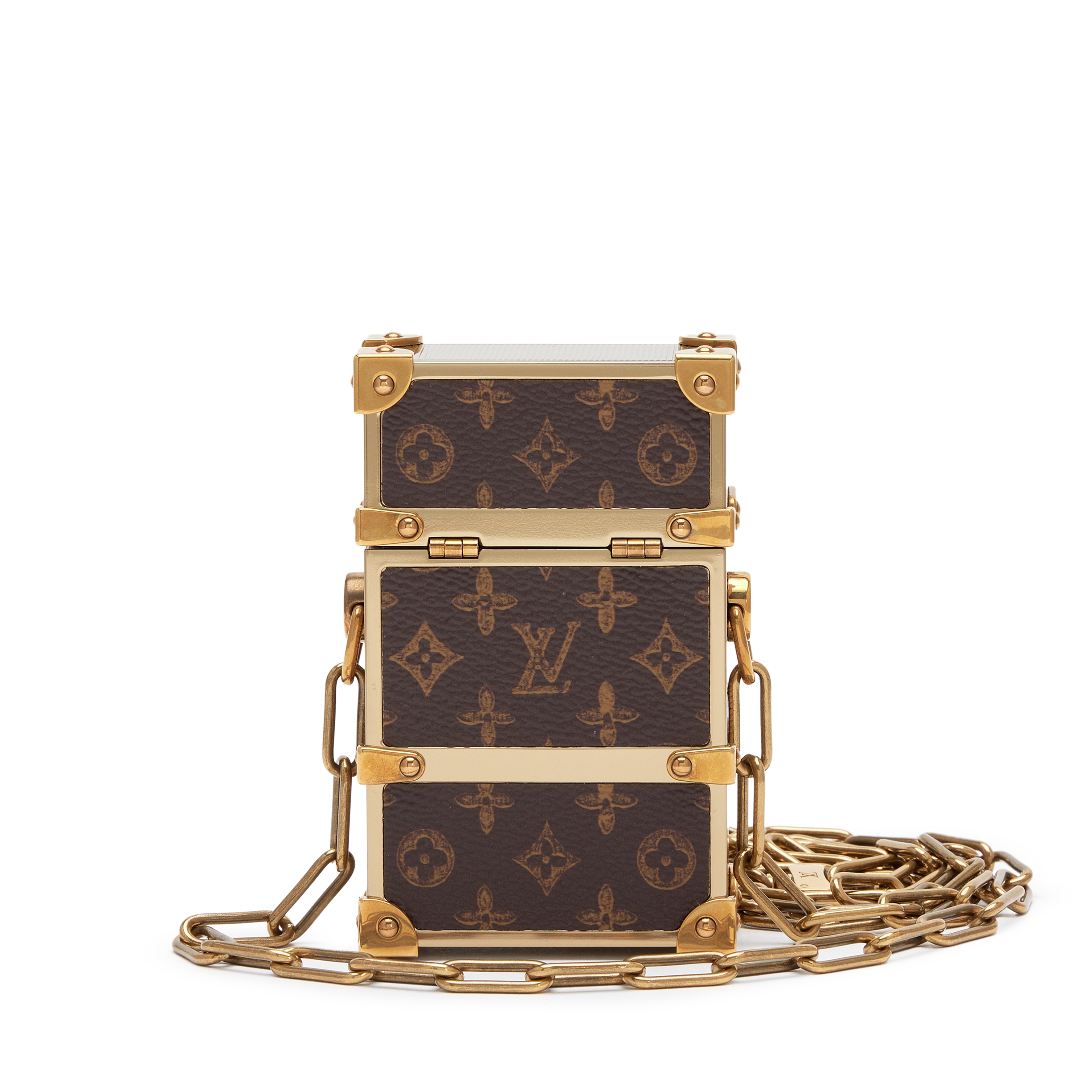 Louis Vuitton Monogram Canvas And Brass L'oeil Trunk Box