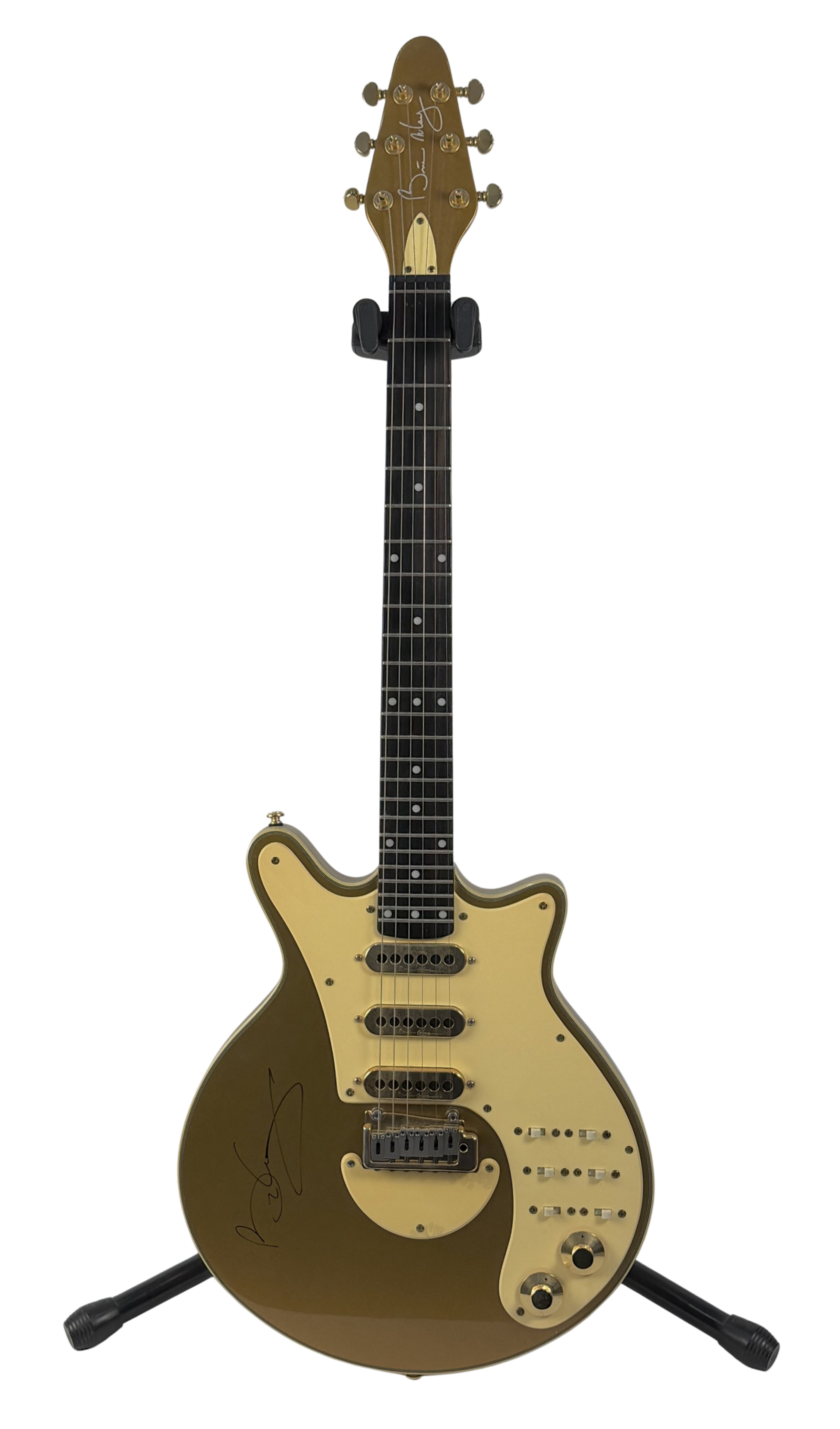 Brian May Autographed Gold BMG Special Guitar Available For