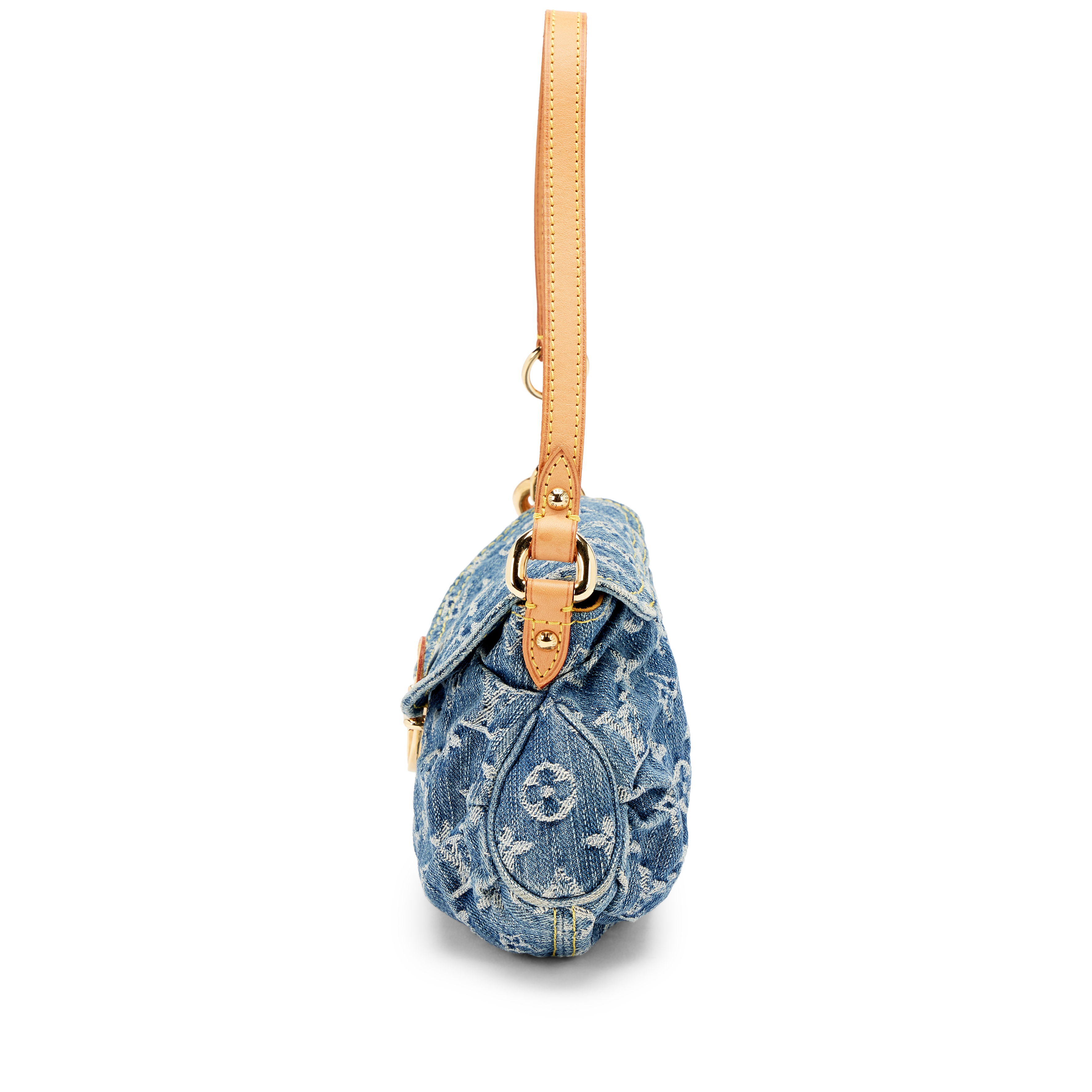 Louis Vuitton Blue Monogram Denim Mini Pleaty Gold Hardware, 2008