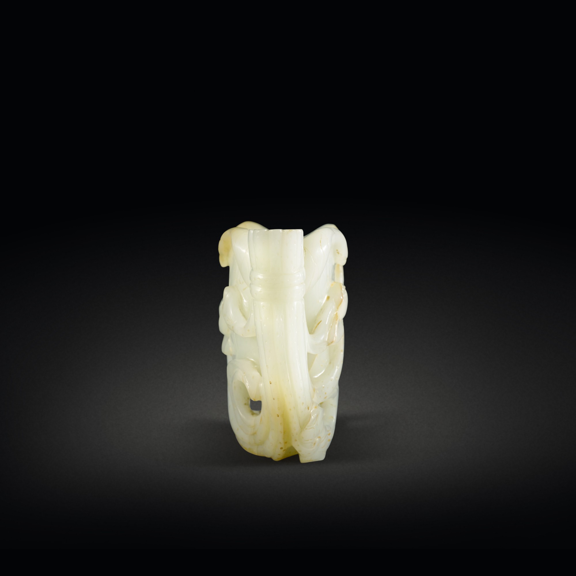 A white jade 'lotus' vase, Late Qing dynasty / 20th century 清末 / 二十世紀