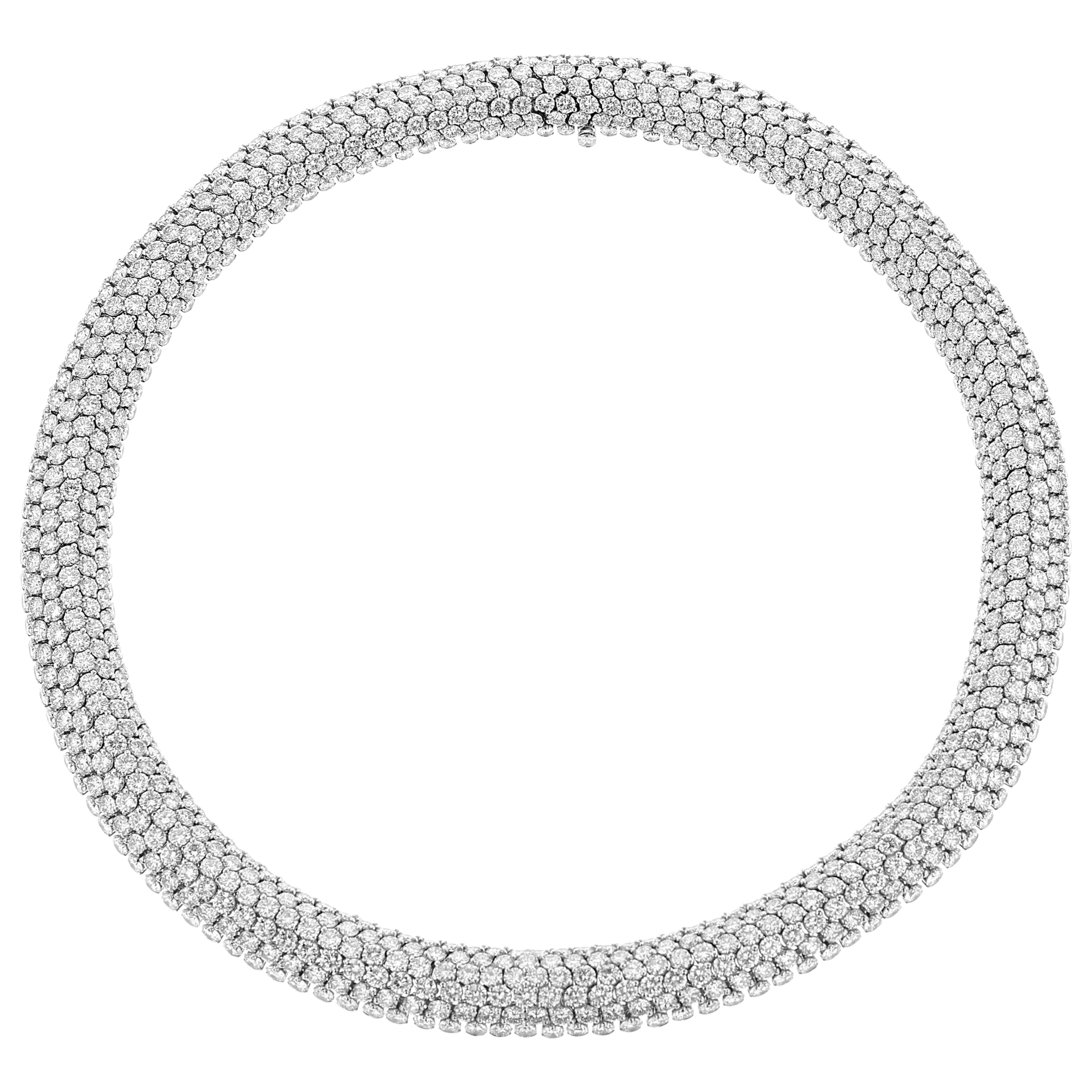 Cartier Platinum, White Gold And Diamond Collar Necklace Available