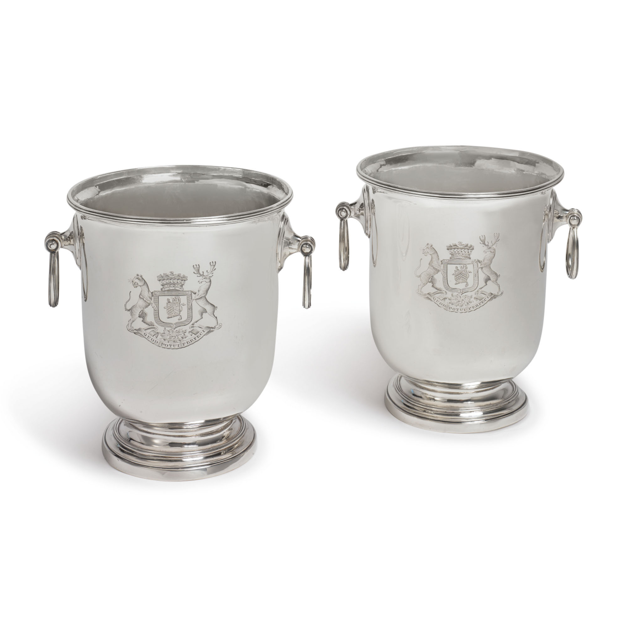 A PAIR OF SPANISH SILVER WINE COOLERS, MADRID, 1793 STYLE Furniture
