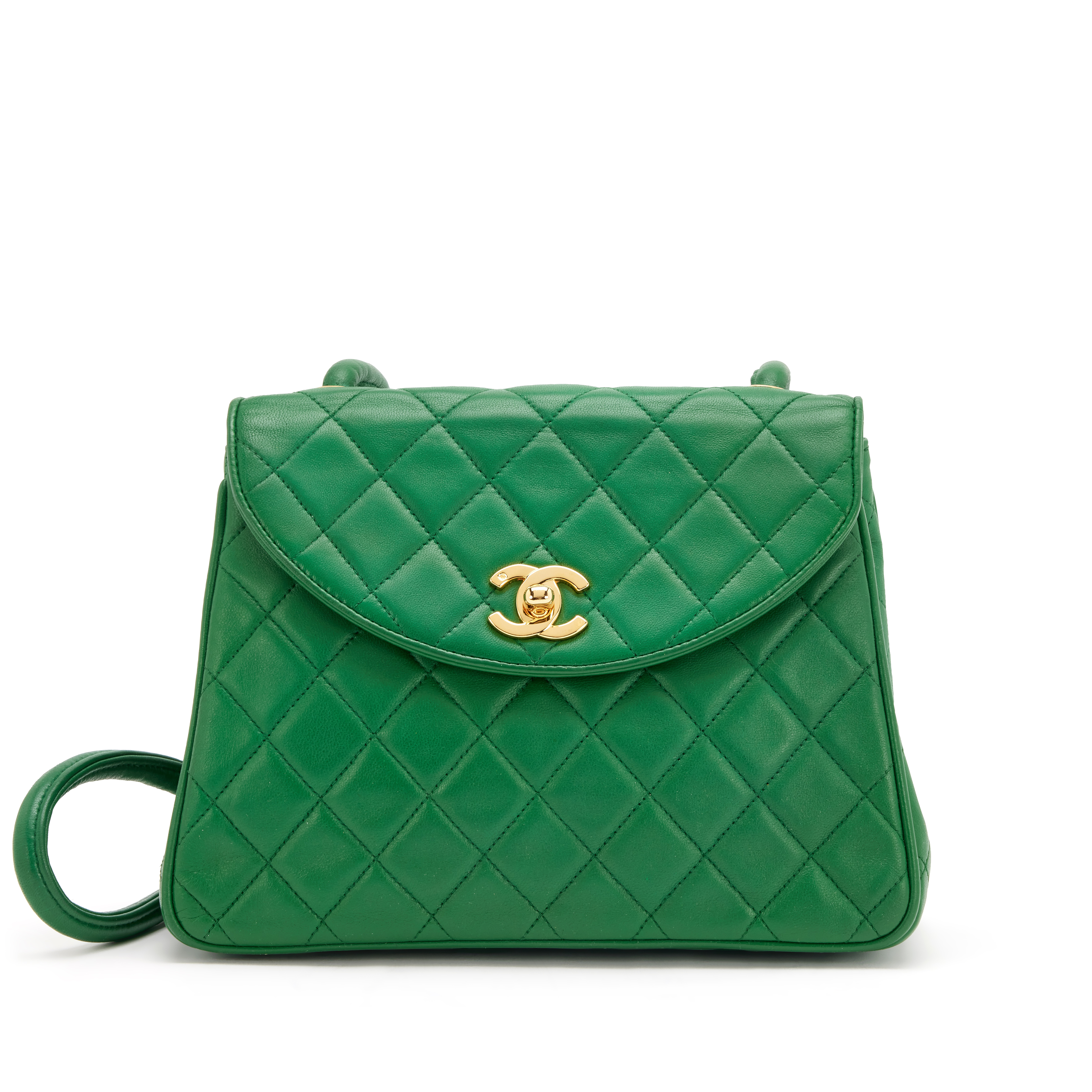 chanel-green-quilted-lamsbkin-