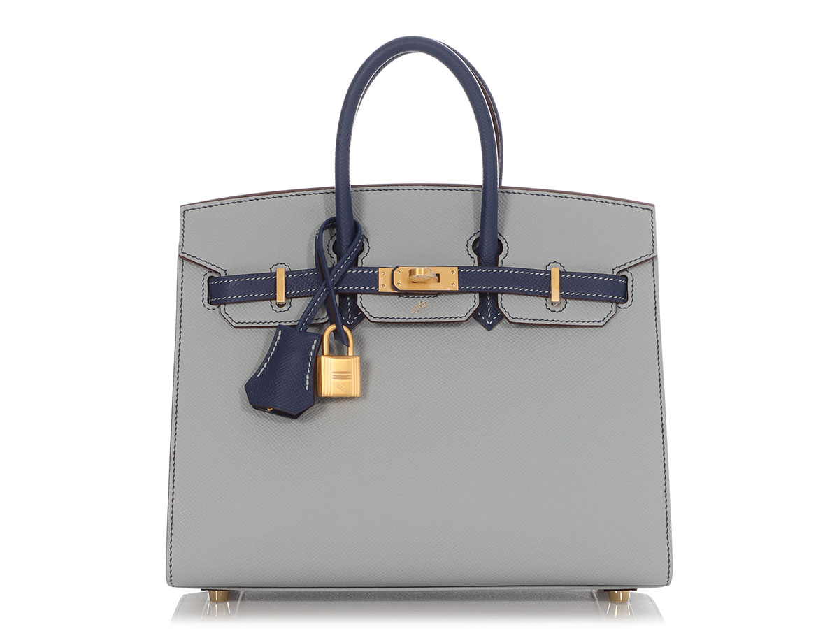 Bleu Glacier and Bleu Saphir Epsom HSS Birkin 25 Gold Hardware, 2023