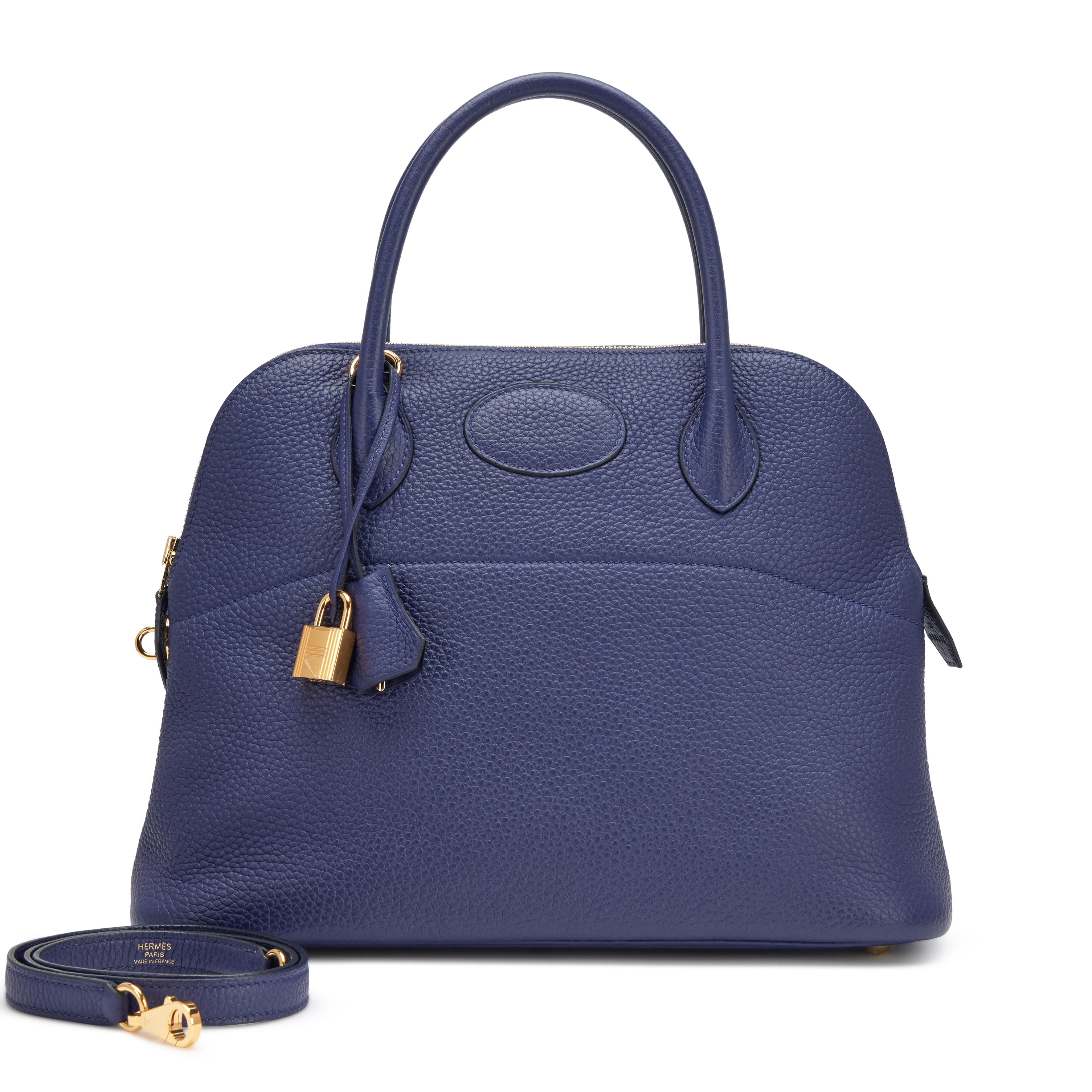 ☆新品未使用☆ HERMES Bolide 31 ハンドバッグ ブルー Hermès Bleu Saphir Clemence Bolide 31 Gold Hardware, 2021