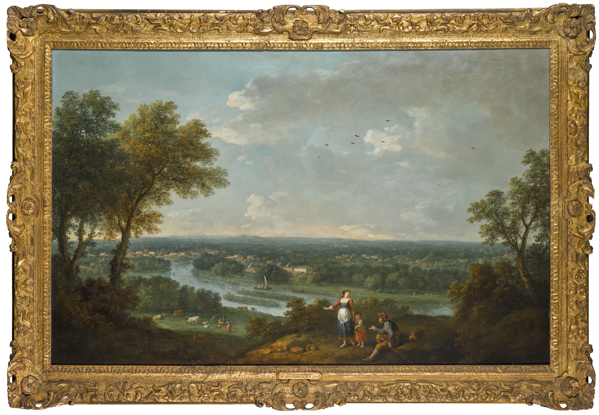 FRANCESCO ZUCCARELLI, R.A. A VIEW OF THE RIVER THAMES FROM RICHMOND HILL Old Master Day Sale