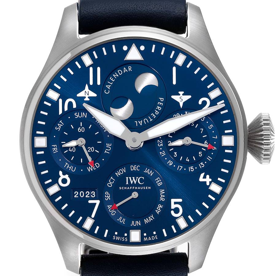 IWC Big Pilot (Reference IW503605). A stainless steel automatic wristwatch with day, date, month, year, 7 day power reserve and perpetual calendar. - Image 2