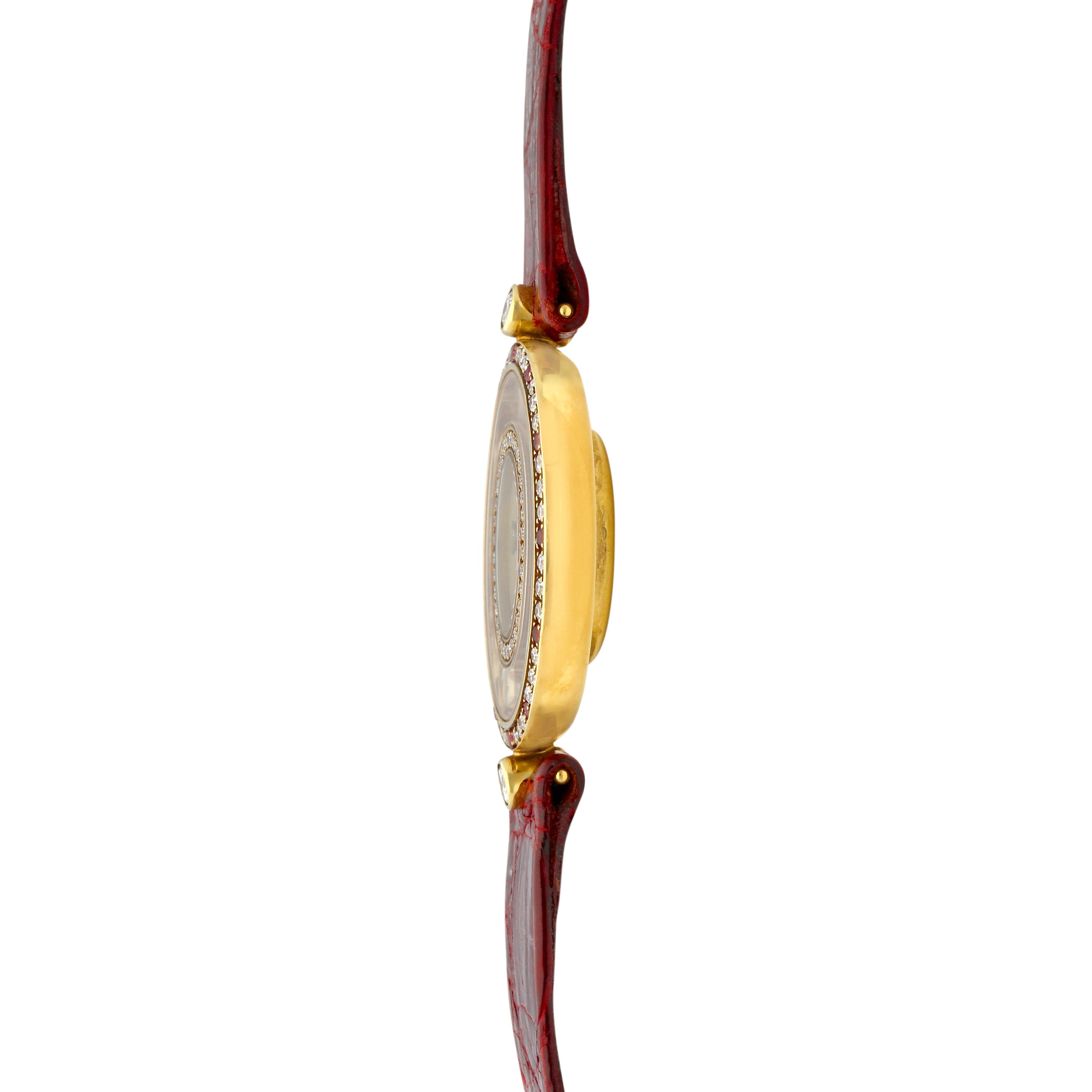 【happiest 】2A261 Chopard Happy Diamond (Reference 20/4457-21). A 24mm Yellow Gold