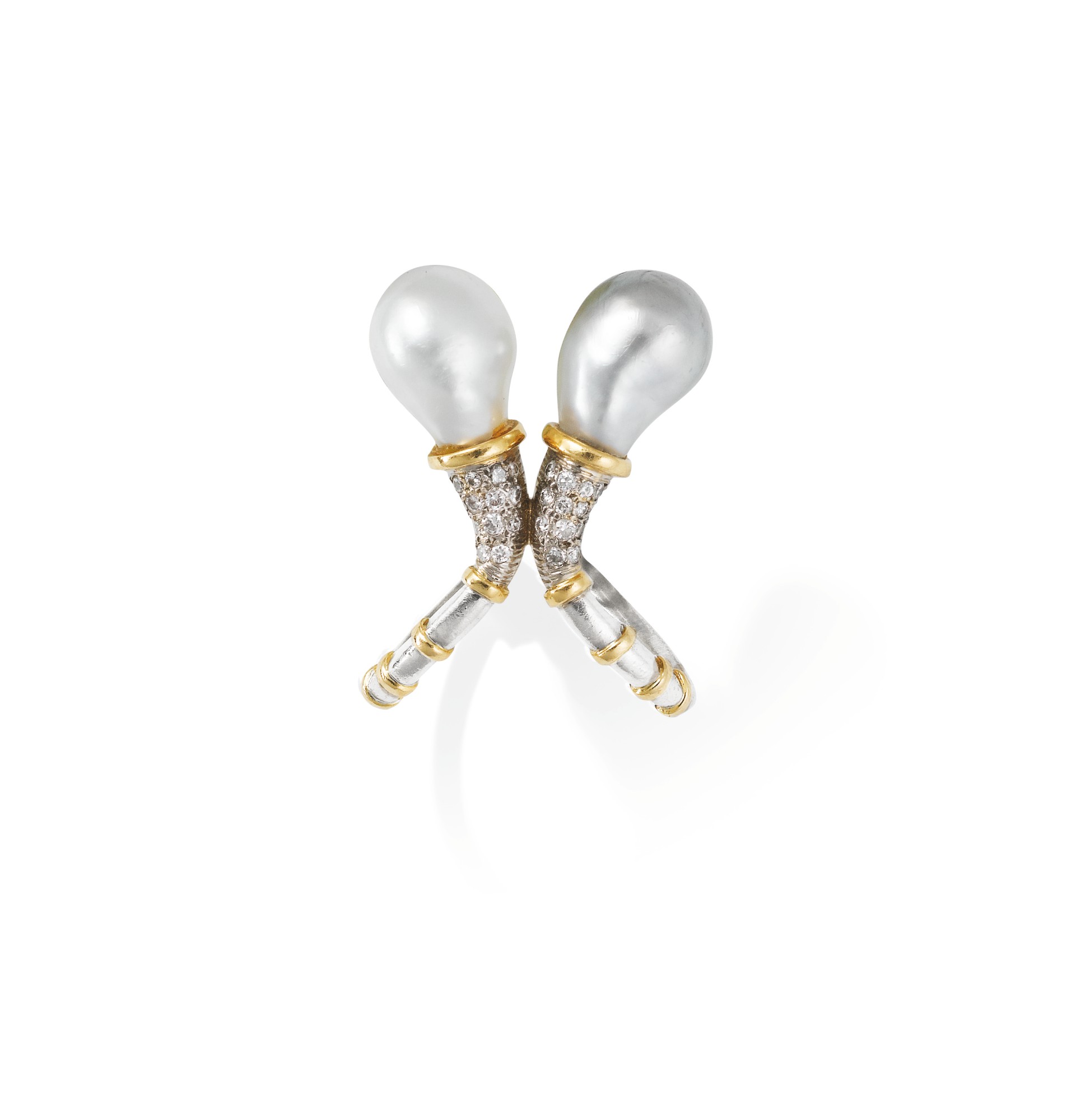 Bague En Argent Avec Perle Et Zirconium - Modèle T55 - Occasion (bel état Général)