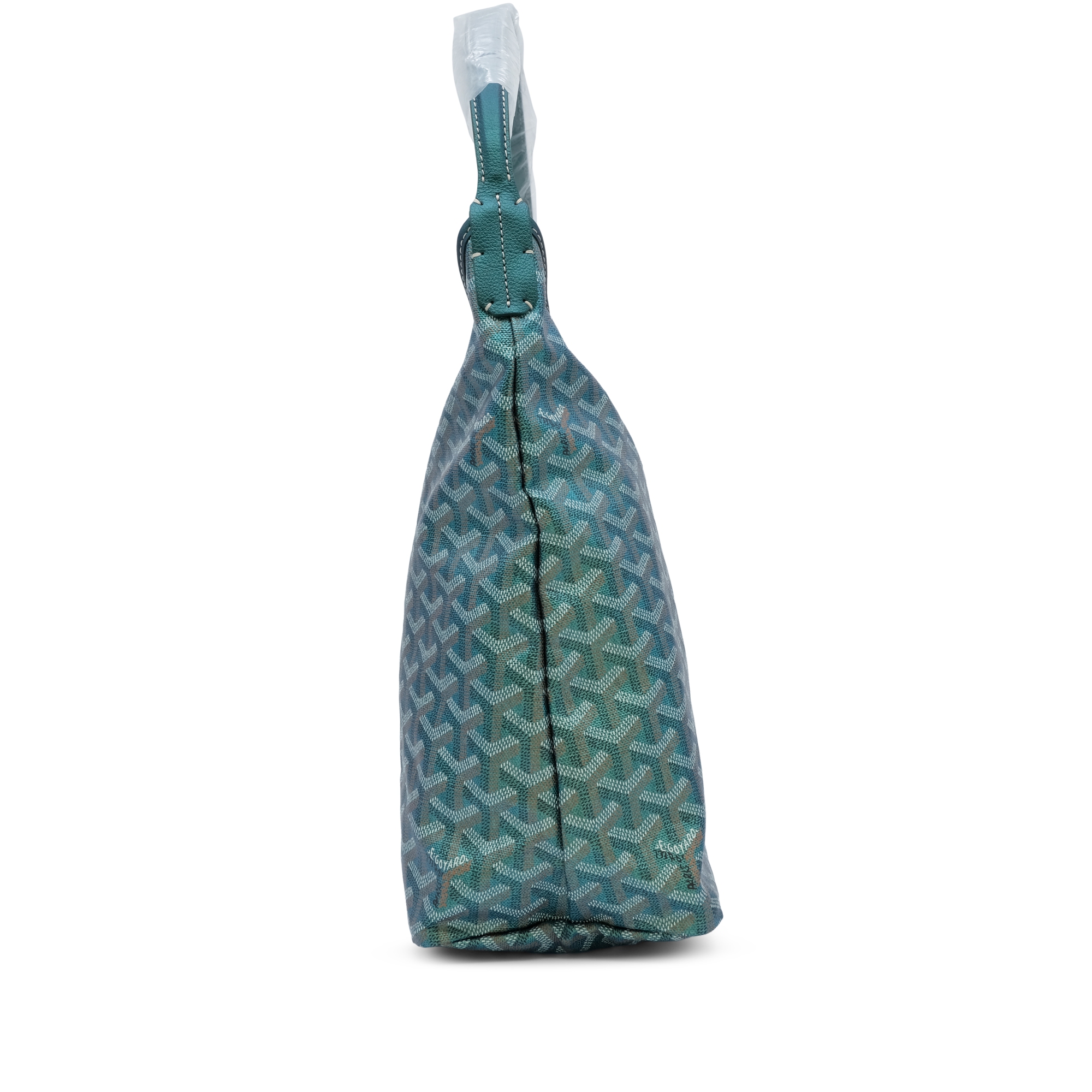 Pearly Green Goyardine Canvas and Chevroches Calfskin Boheme Hobo Bag Palladium Hardware - Image 3