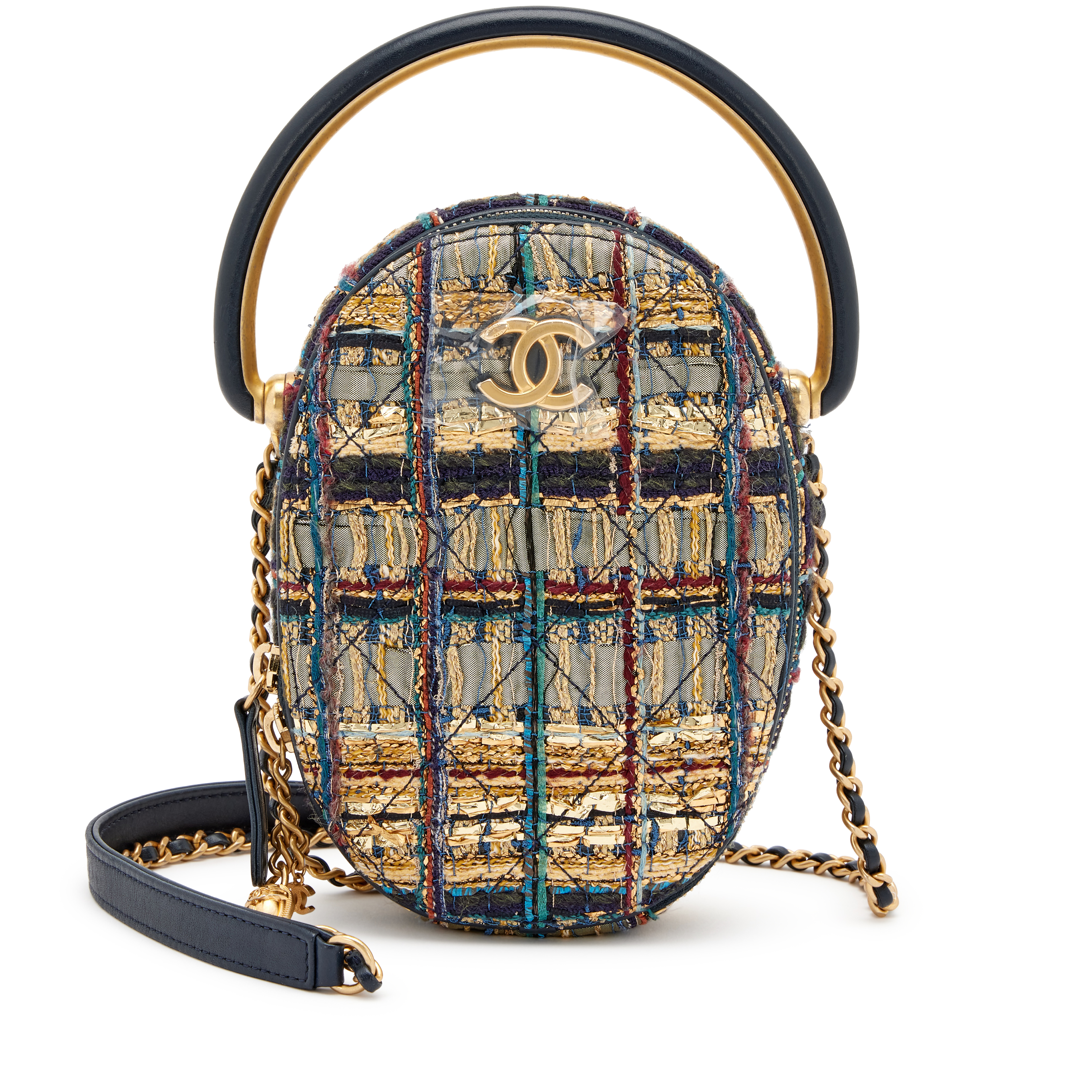 Chanel Gold And Navy Tweed Metiers D'Art Paris-Egypt Top Handle