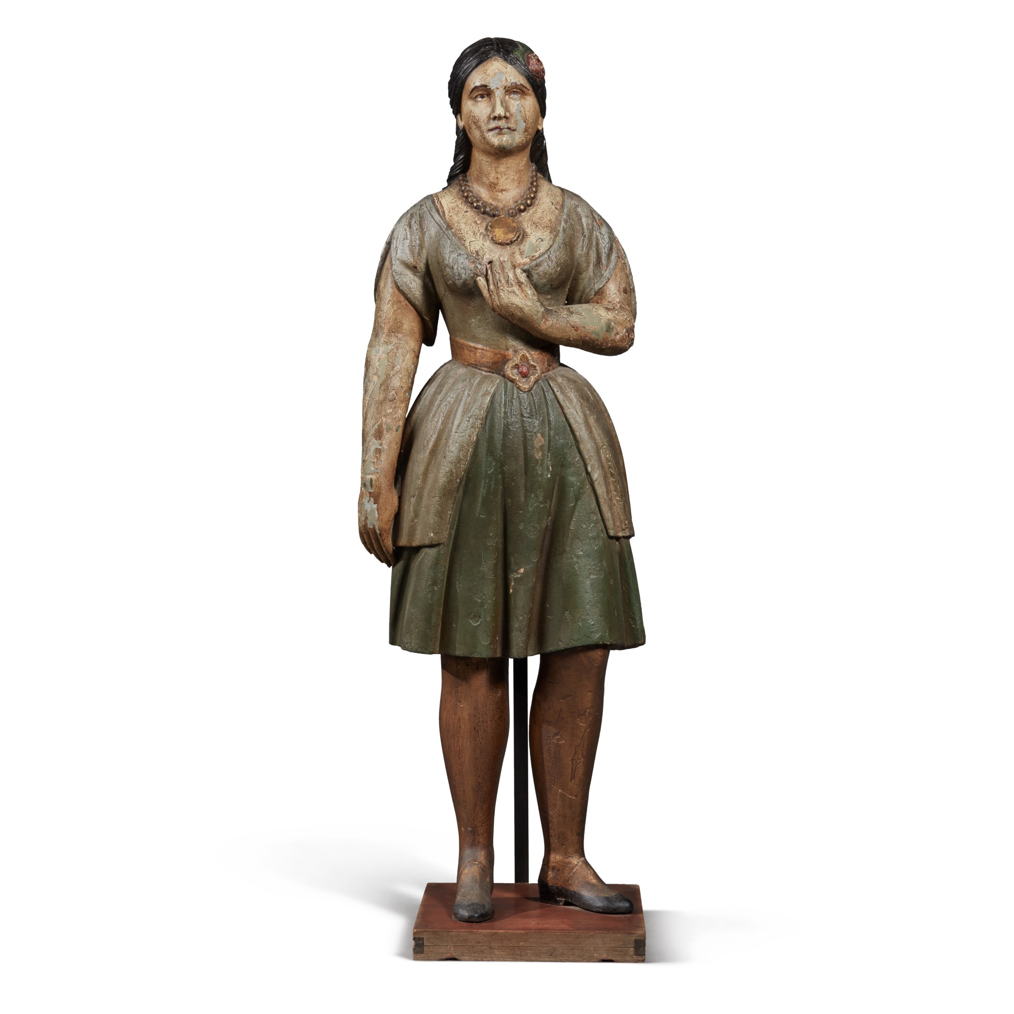 American Carved and Paint-Decorated 'Jenny Lind' Trade Figure, Probably