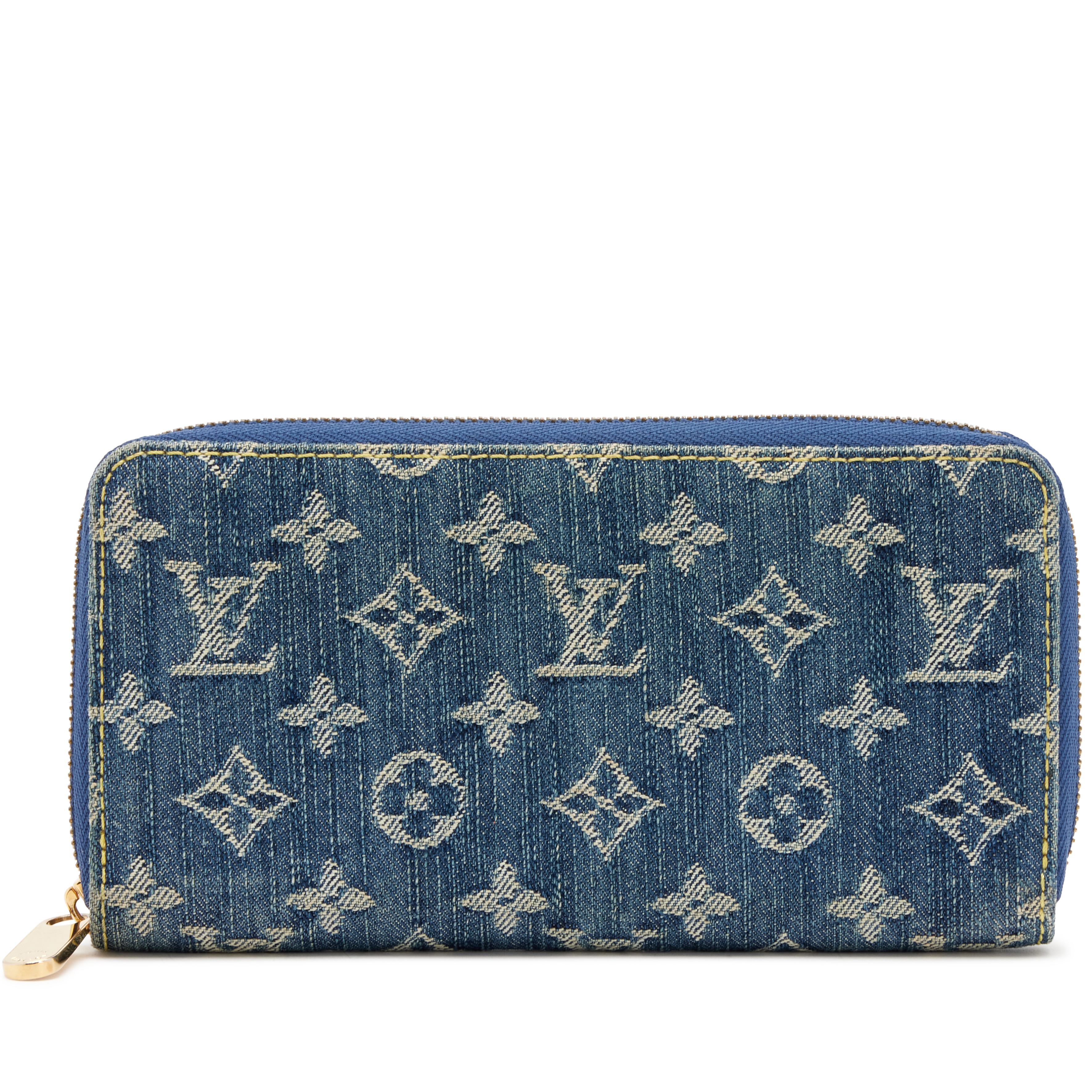 LOUIS VUITTON デニム　財布 Louis Vuitton Blue Monogram Denim Zippy Wallet Gold Hardware, 2007