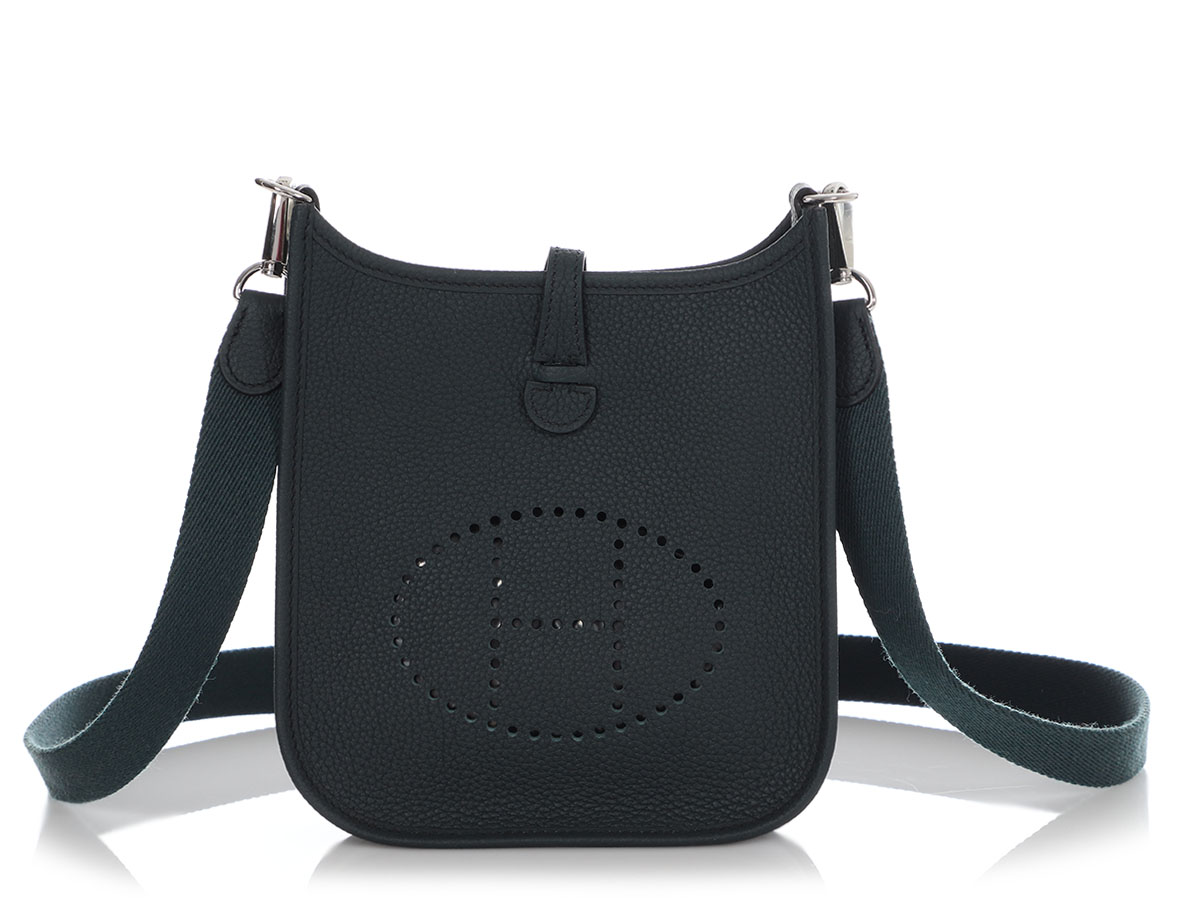 Hermès Vert Cypress Clémence Mini Evelyne TPM 16 Palladium