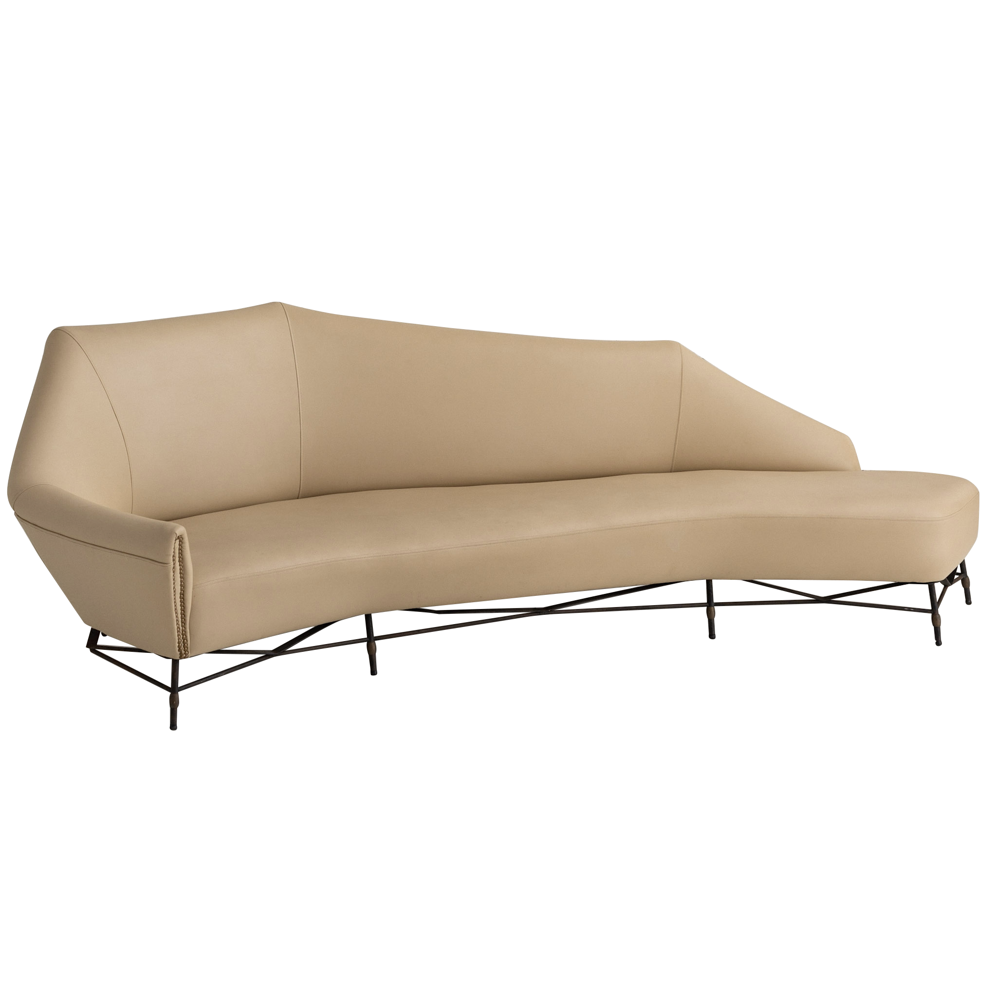 Vintage French Gothic Style Chaise Sofa Available For Immediate Sale At